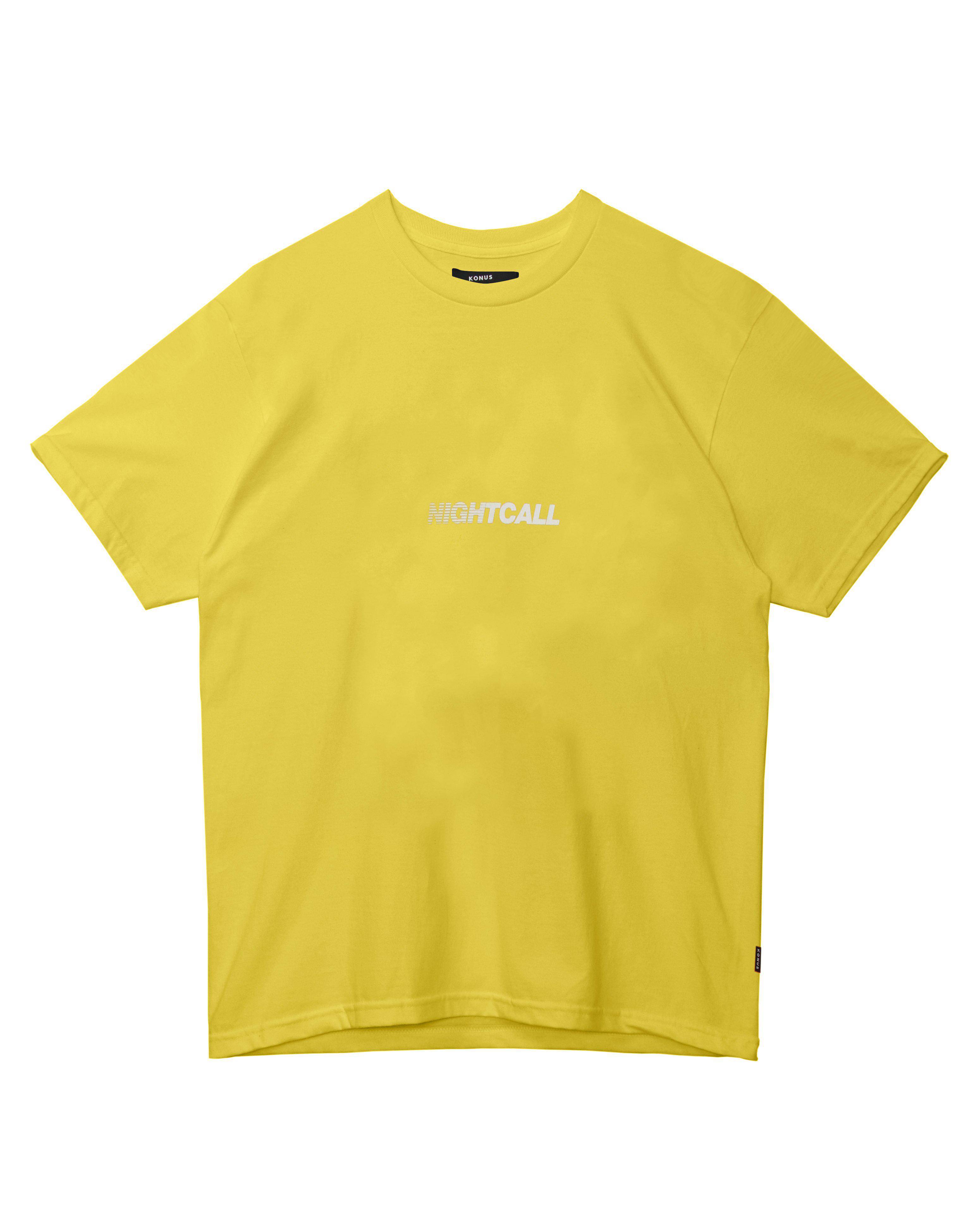 Konus Men's Graphic Tee in Yellow