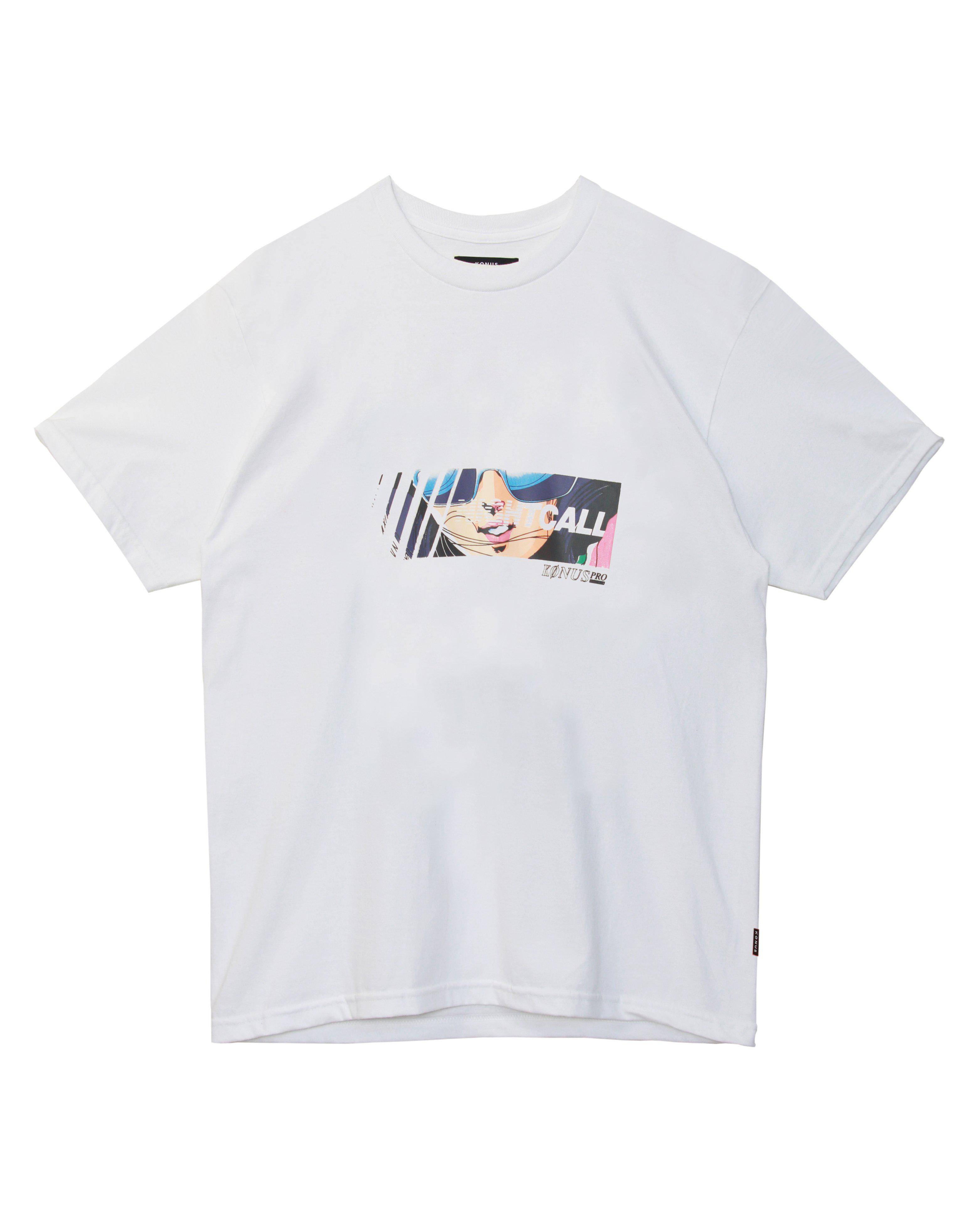 Konus Men's Anime Graphic Tee In White