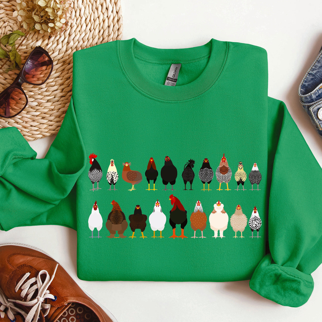 Chicken Breeds Farm Animal Lover Cozy Poultry Keeper For Animal Lovers Everywhere Sweatshirt