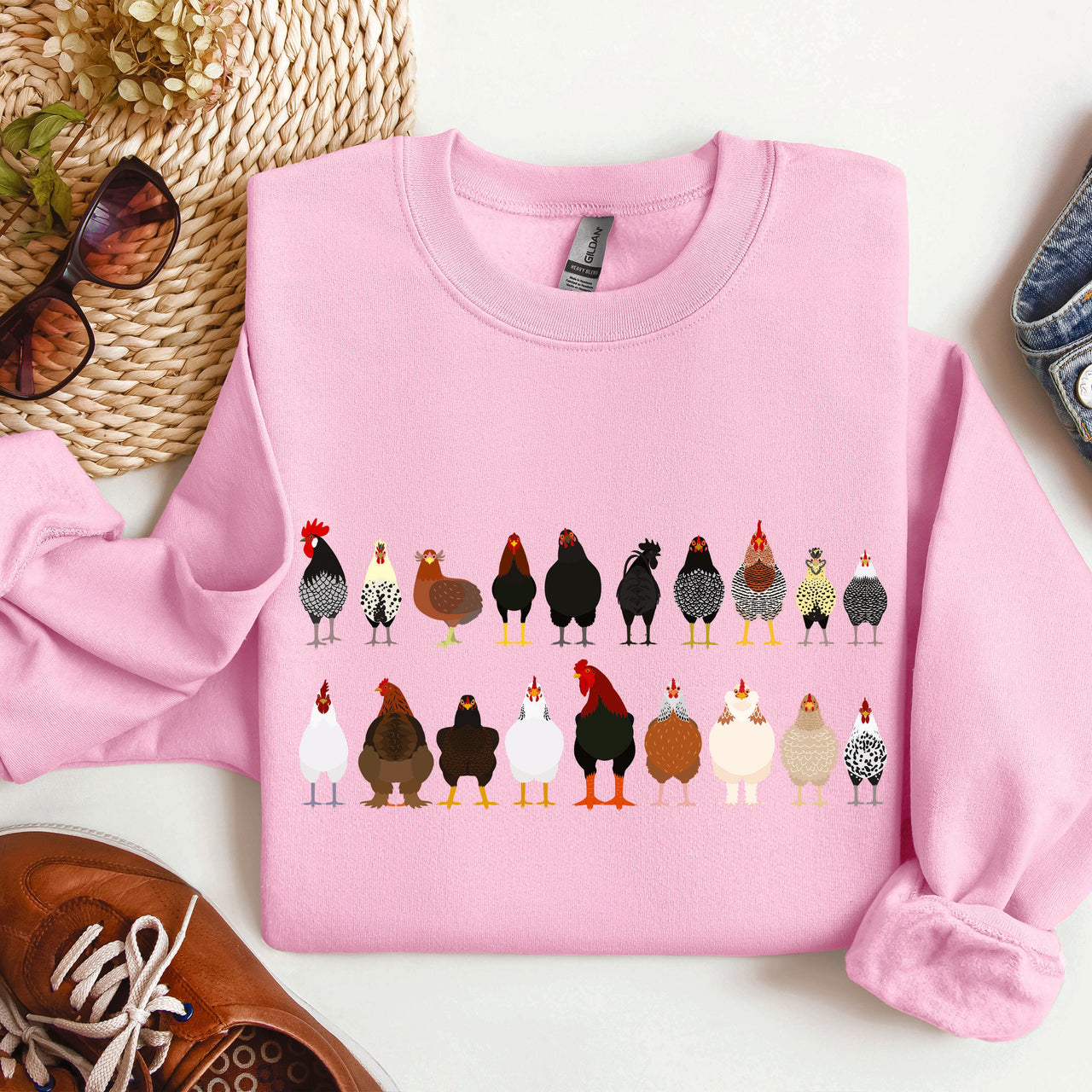 Chicken Breeds Farm Animal Lover Cozy Poultry Keeper For Animal Lovers Everywhere Sweatshirt