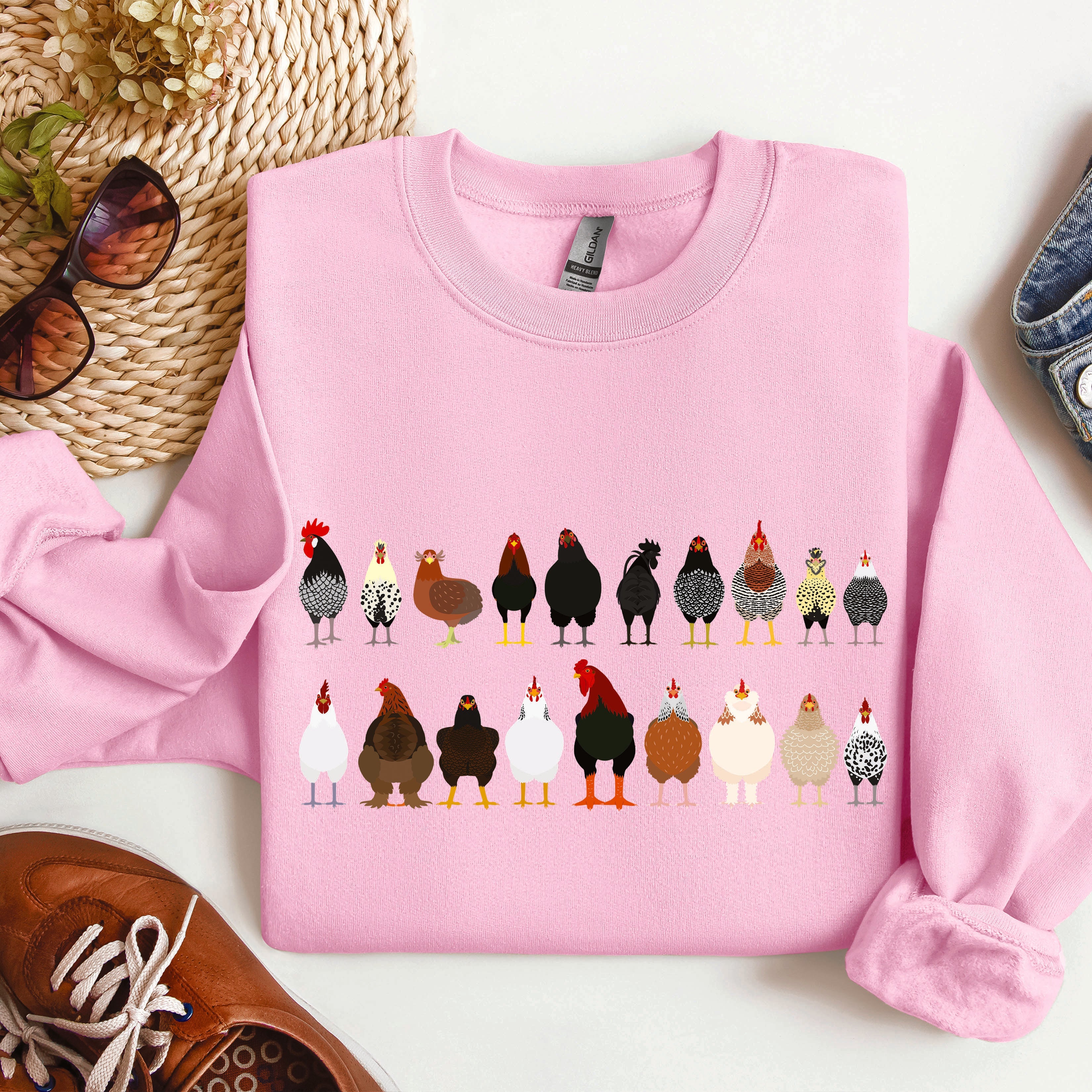 Chicken Breeds Farm Animal Lover Cozy Poultry Keeper For Animal Lovers Everywhere Sweatshirt