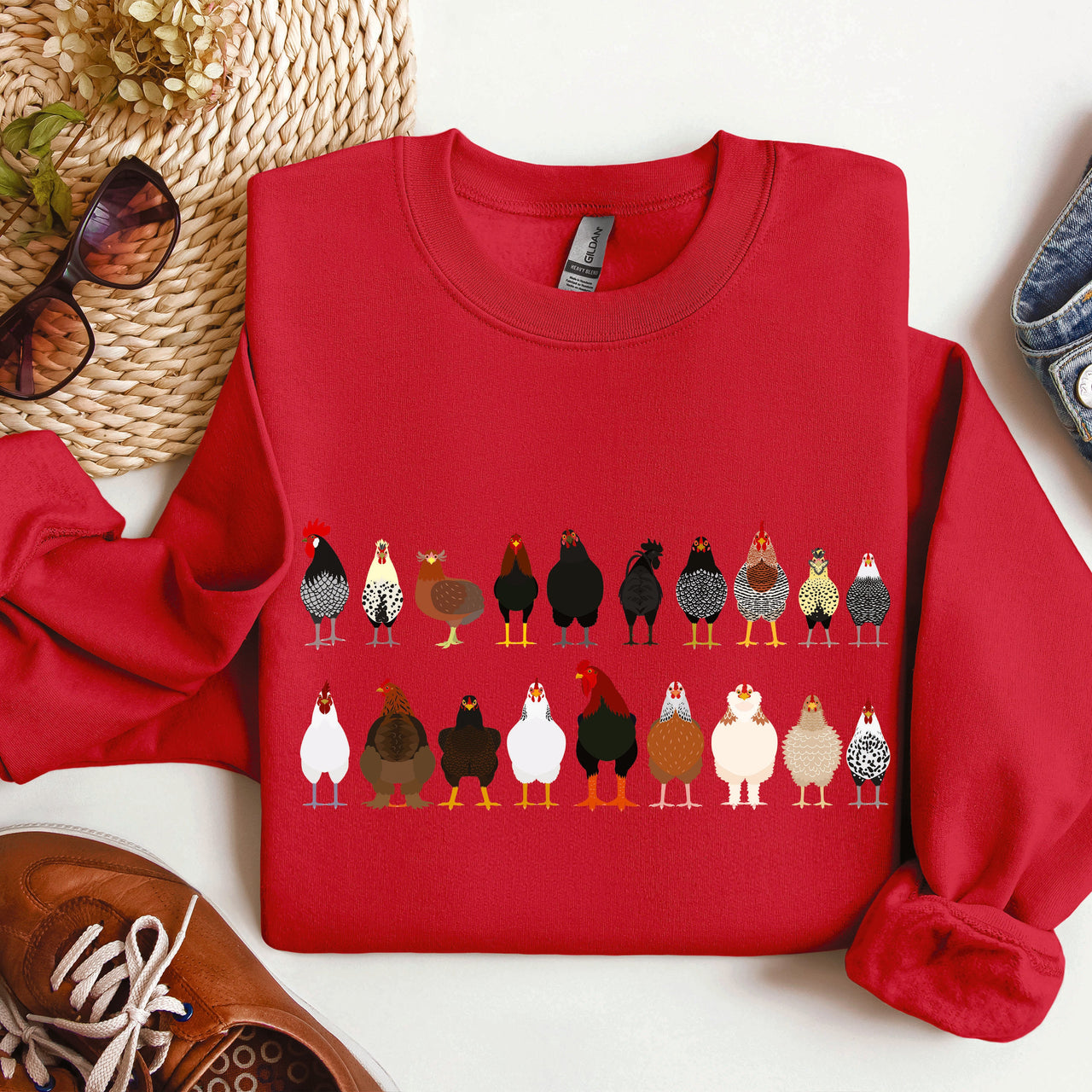 Chicken Breeds Farm Animal Lover Cozy Poultry Keeper For Animal Lovers Everywhere Sweatshirt