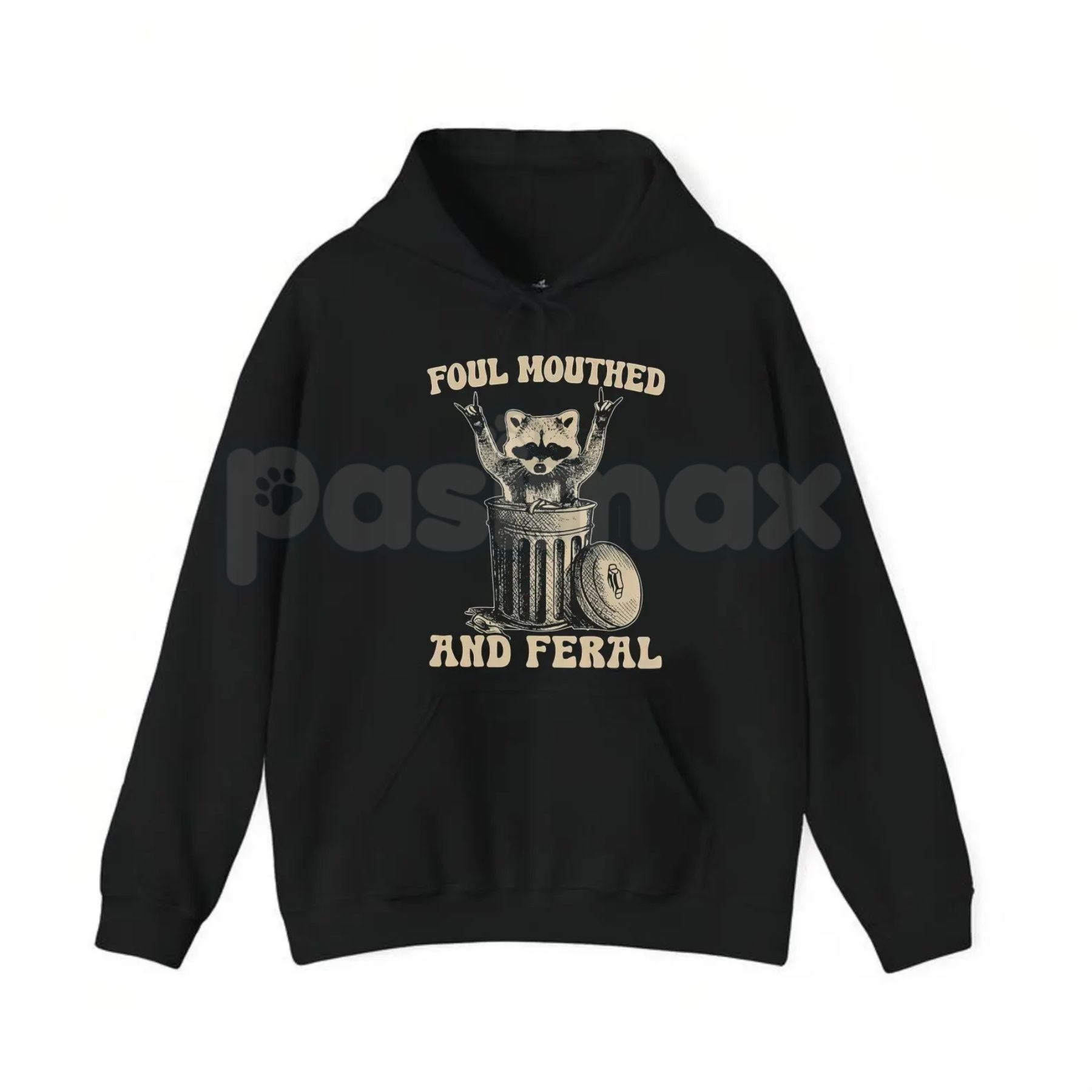 Foul Mouthed and Feral Raccoon T-Shirt – Funny Trash Panda Hoodie & Sarcastic Chaos Sweatshirt