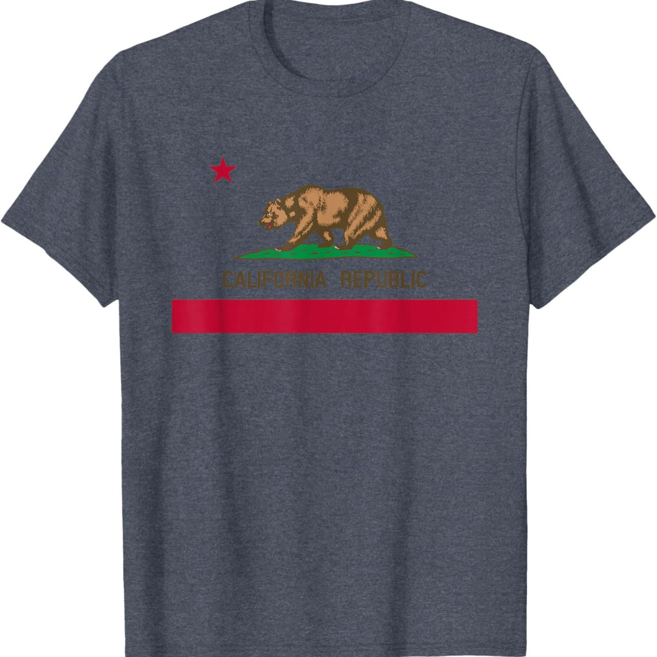 California Republic Flag T-Shirt - Patriotic State Travel USA Gift Tee, California Bear Apparel
