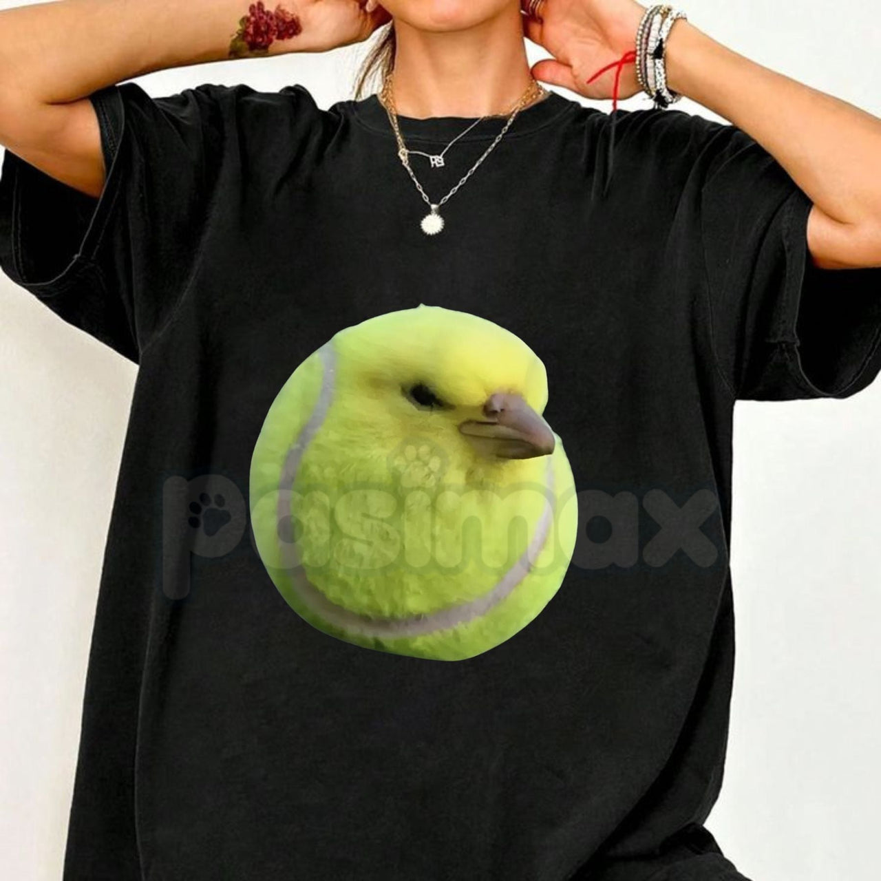 Silly Tennis Bird Meme T-Shirt - Gen Z Brainrot Aesthetic Graphic Tee, Funny Viral Internet Bird Shirt, Premium Heavyweight Unisex Streetwear, Trendy TikTok Humor Top, Abstract Meme Culture Apparel