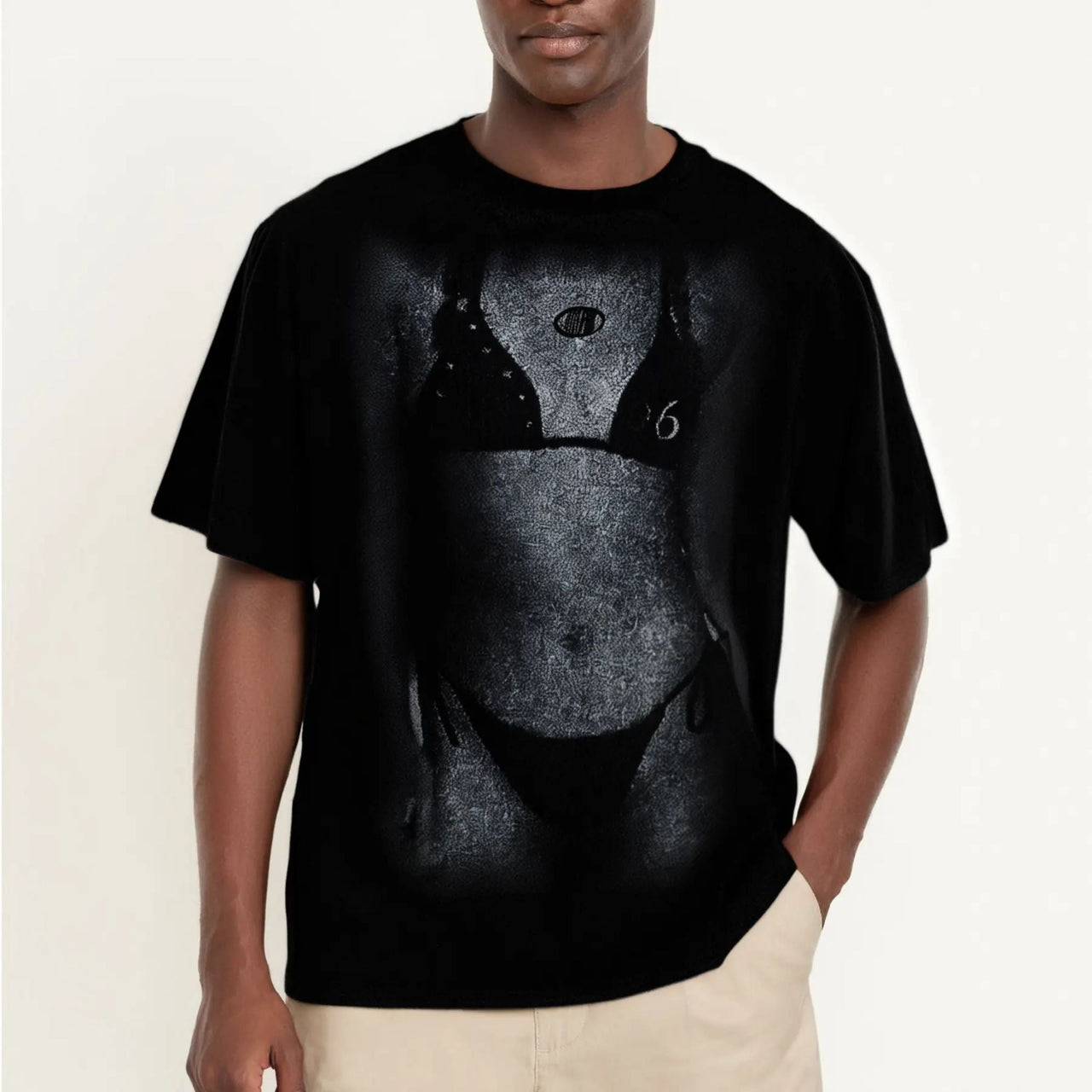 Beach Art T-Shirt - Vintage Summer Graphic Tee, Oversized Loose Fit Streetwear