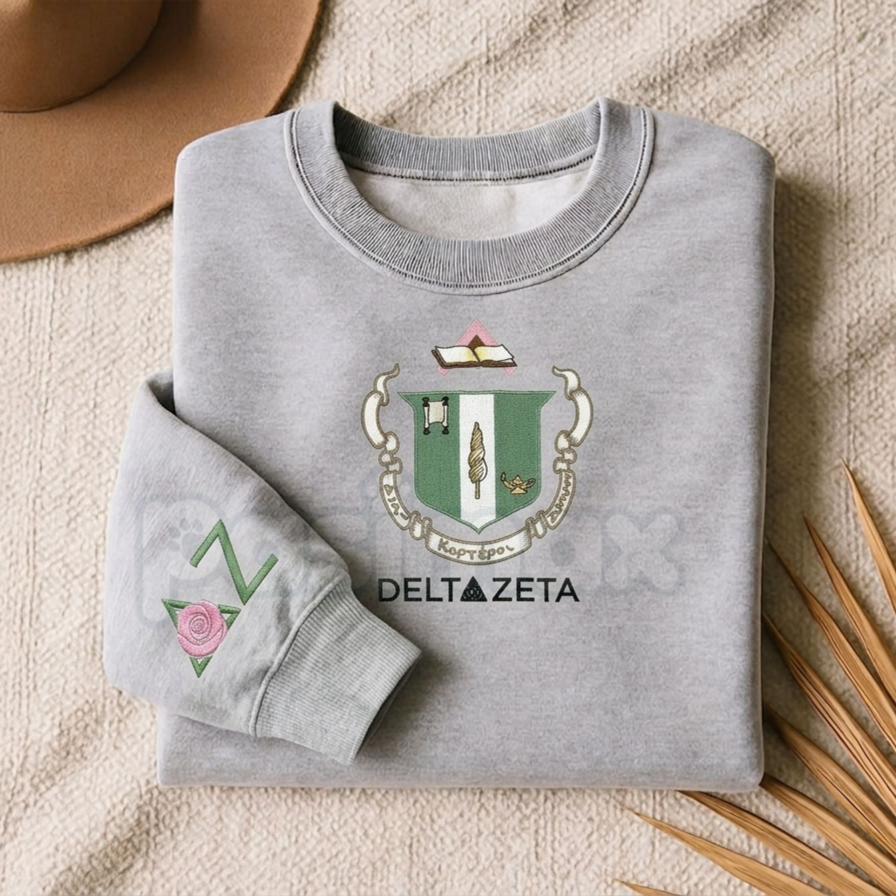 Custom Embroidered Sorority Sweatshirt – Classic Greek Letter Crewneck