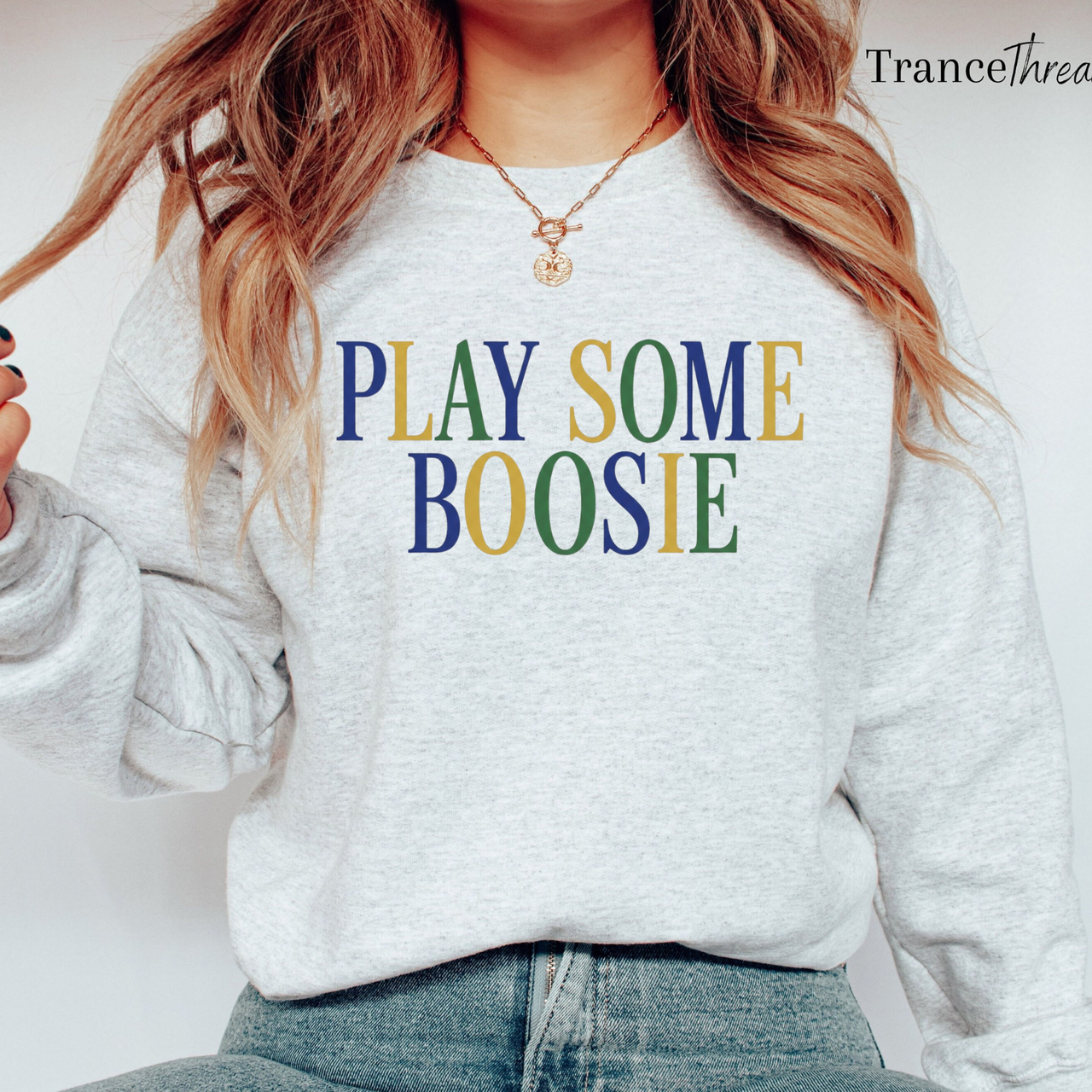 Play Some Boosie Sweatshirt: Funny Southern Culture Music Crewneck