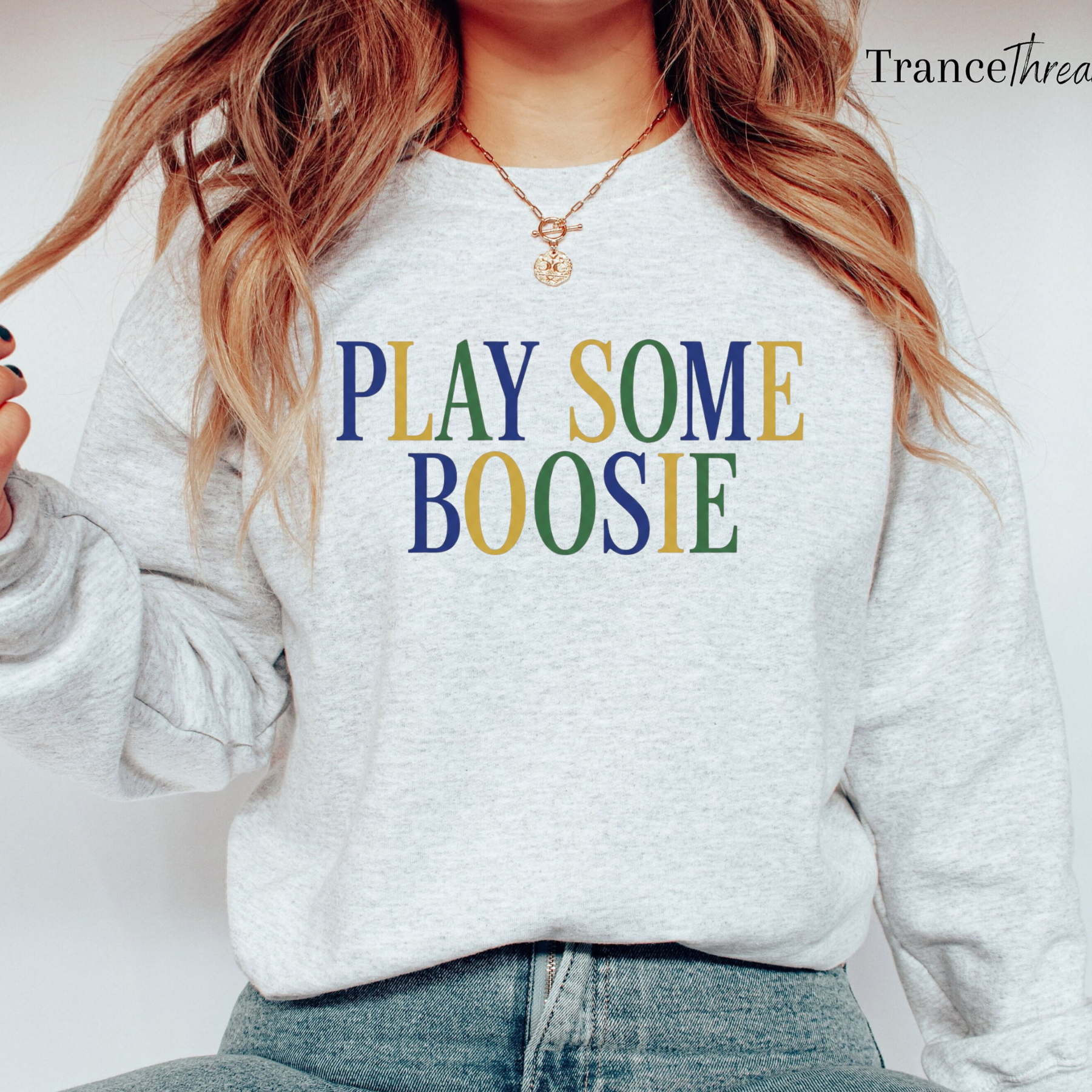 Play Some Boosie Sweatshirt: Funny Southern Culture Music Crewneck