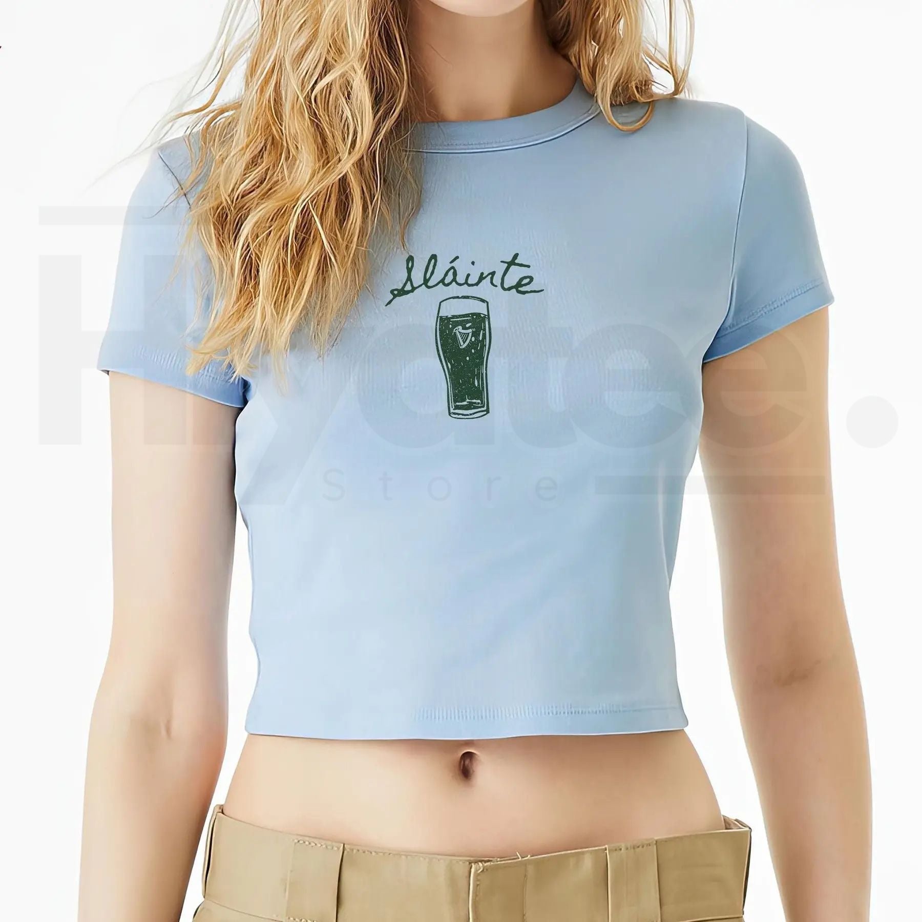 Sláinte Guinness Baby Tee – Irish Beer St. Patrick's Day Crop Top