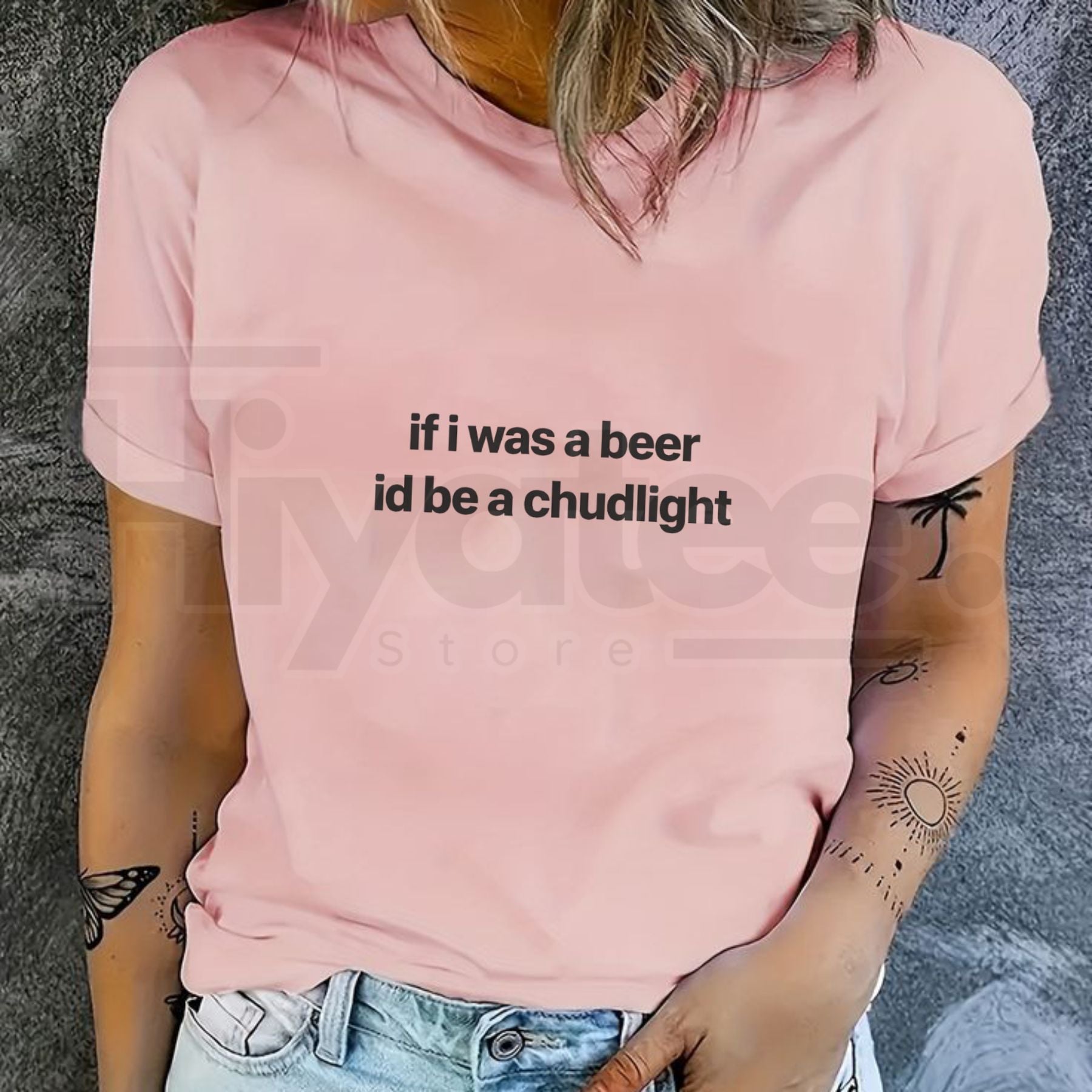 “If I Was a Beer I’d Be a Chudlight” Funny Drinking T-Shirt – Humor Quote Graphic Tee, Unisex Cotton Shirt