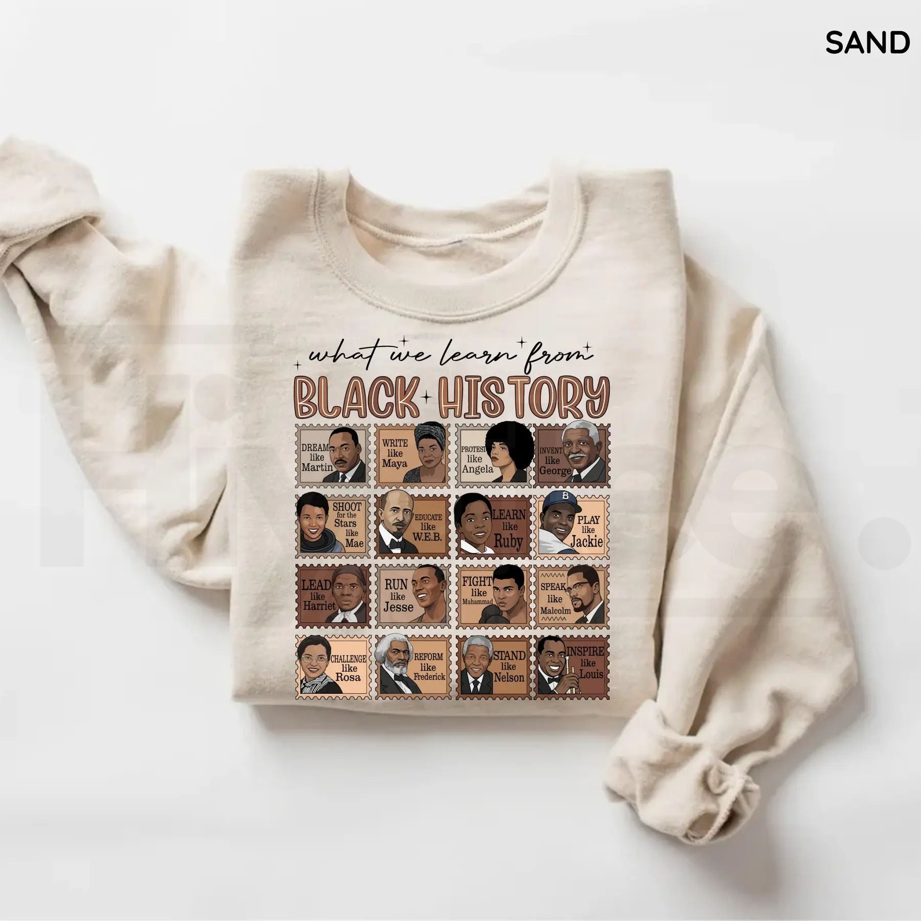 What We Learn From Black History Sweatshirt: Black History Month Pride Crewneck