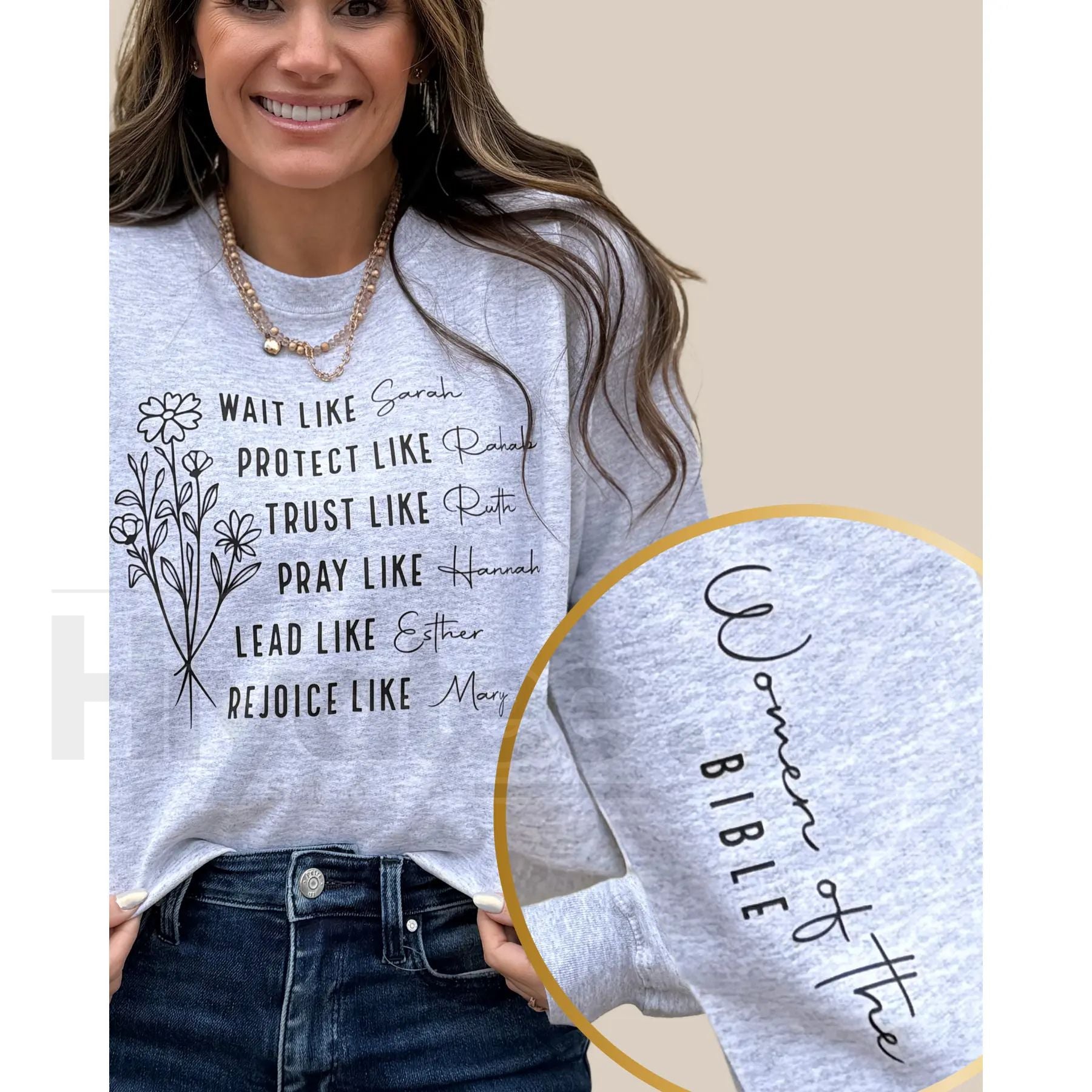 Women of the Bible Sweatshirt: Aesthetic Christian Heritage Crewneck for Women