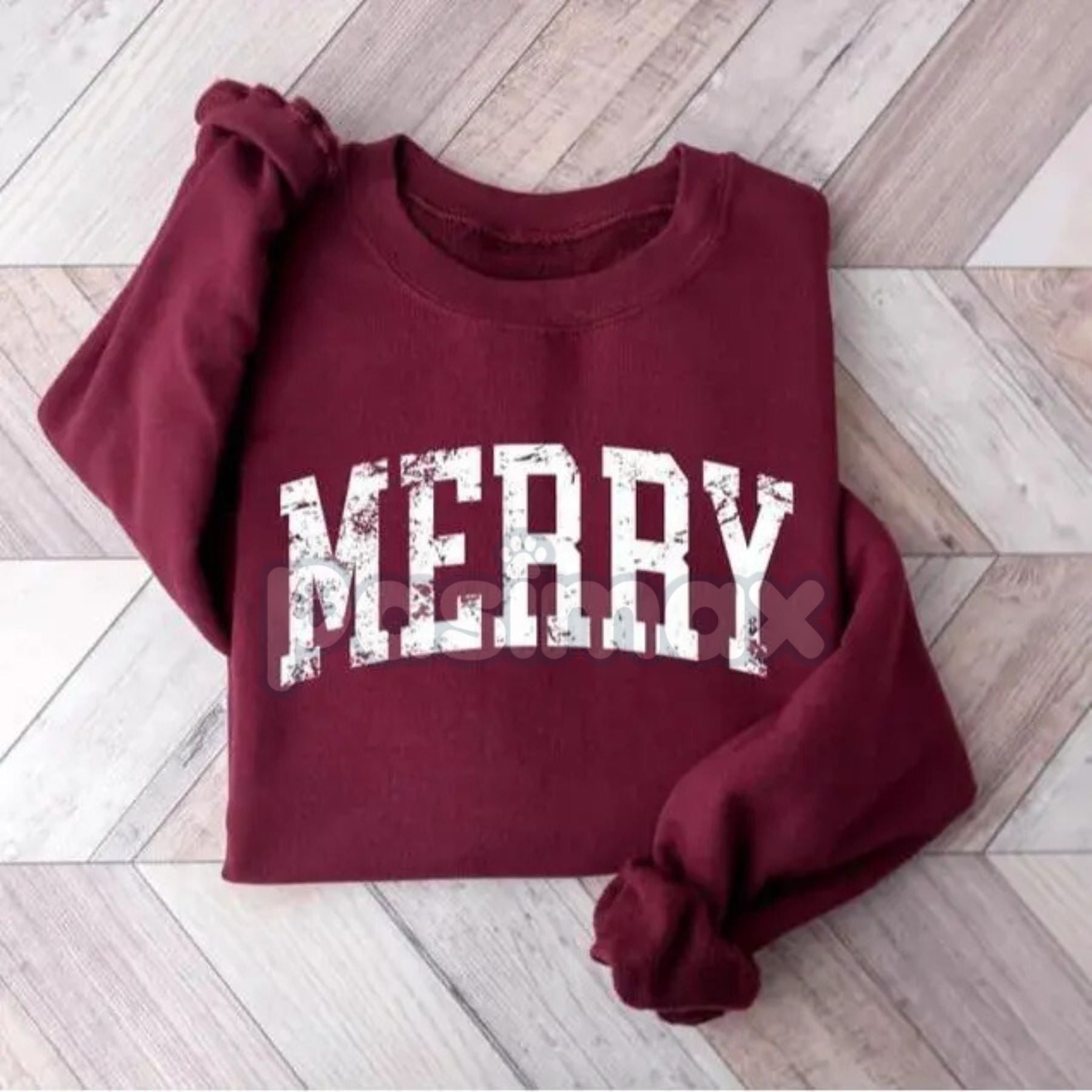 Merry Sweatshirt – Simple Holiday Crewneck Sweater