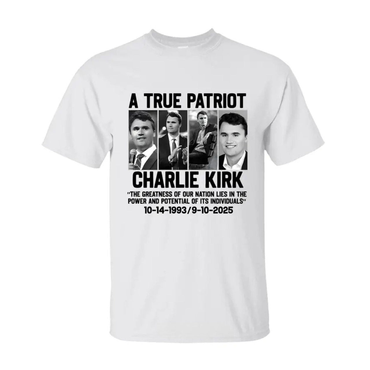 Charlie Kirk Patriotic T-Shirt - 