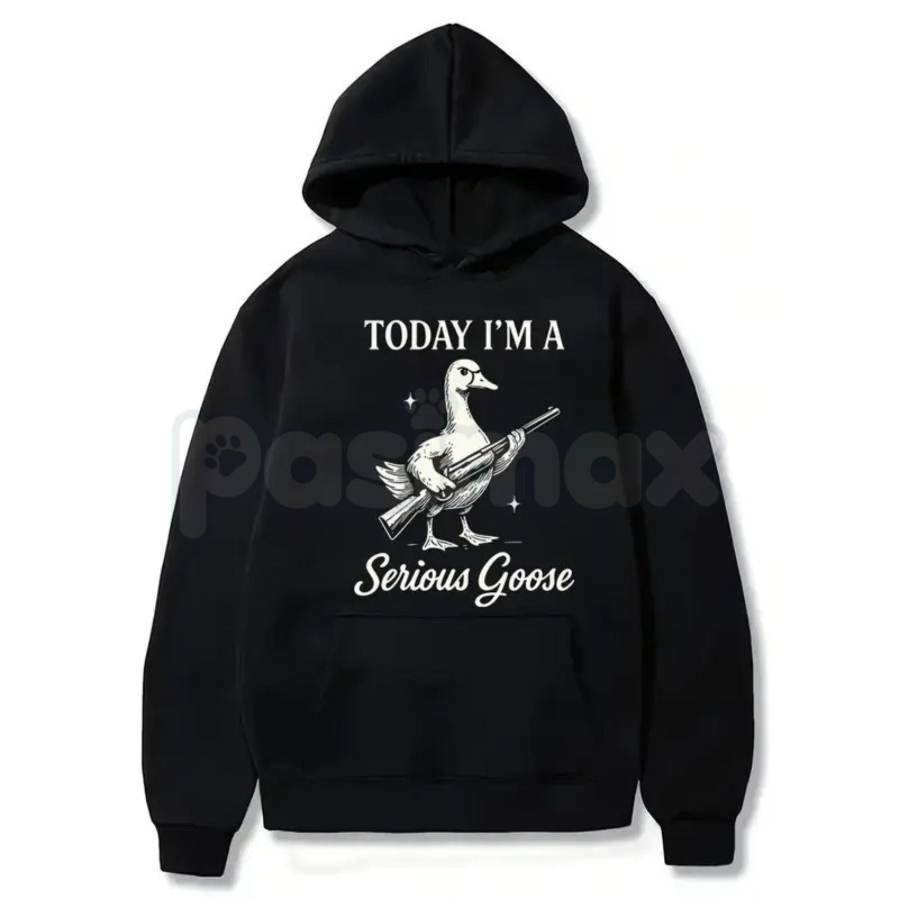 Serious Goose Graphic Shirt – Quirky Animal Art Hoodie & Funny Slogan Streetwear Sweatshirt