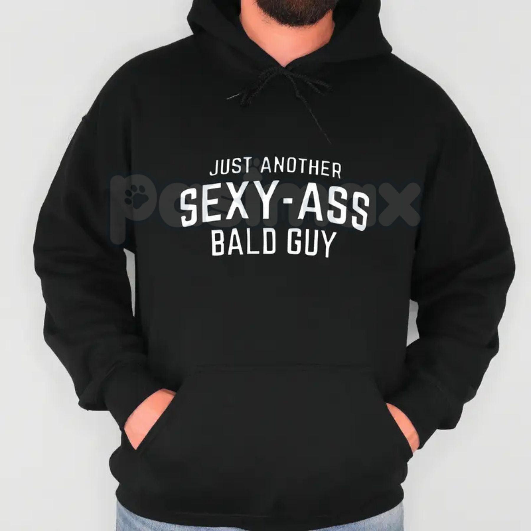Bald Guy Print Men's Crew Neck – Fashionable Sports T-Shirt, Sweatshirt & Hoodie Collection