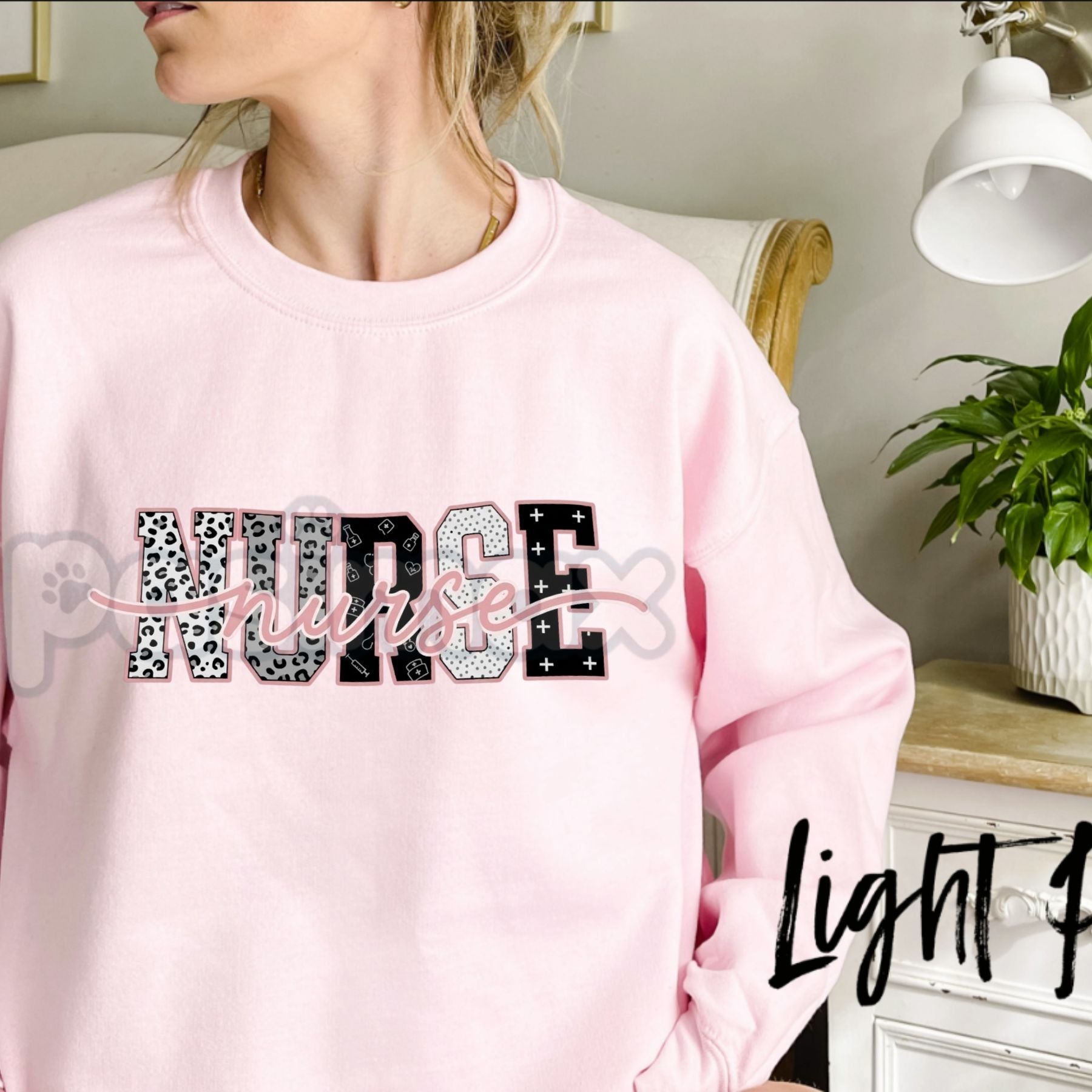 Leopard Print Nurse Sweatshirt | Trendy Medical Icon Nursing Crewneck | Aesthetic Stethoscope Graphic Pullover | Fierce RN LPN NP Jumper | Wild About Nursing Shirt | Modern Healthcare Professional Top