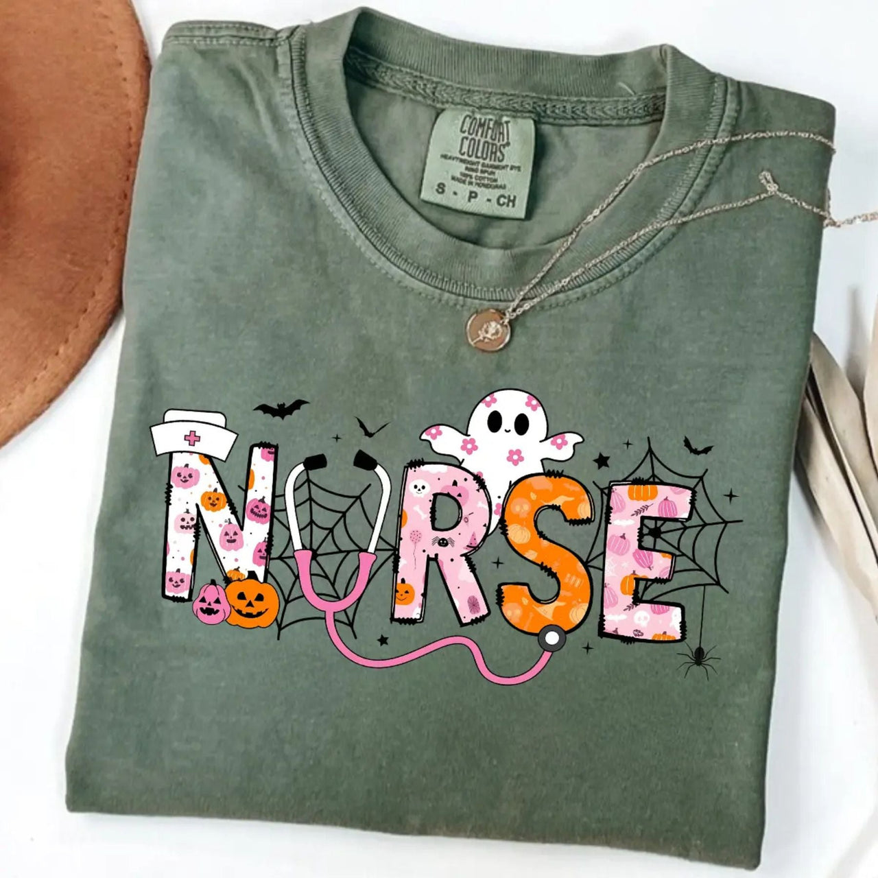 Comfort Colors Spooky Nurse Halloween Shirt – Spooktacular Nursing Tee, Hospital Humor Top, Medical Professional Gift for Women