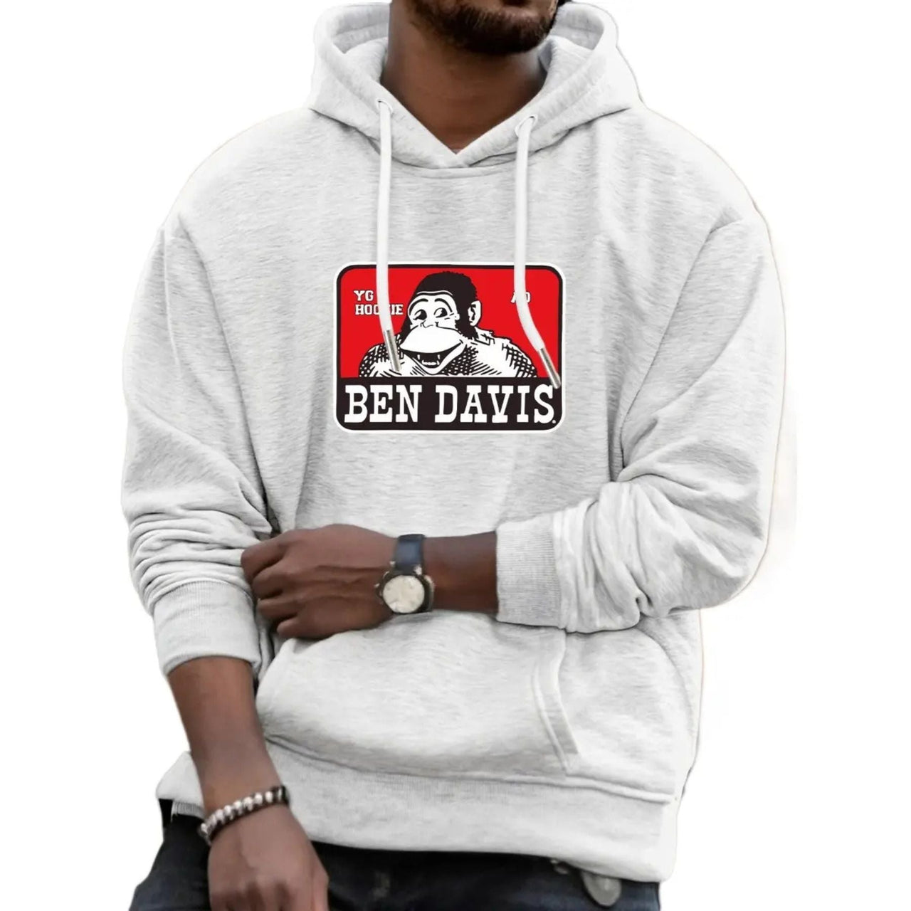 Ben Davis Men's Casual Hoodie – Authentic Workwear Pullover, Autumn & Winter Top, Unisex Streetwear