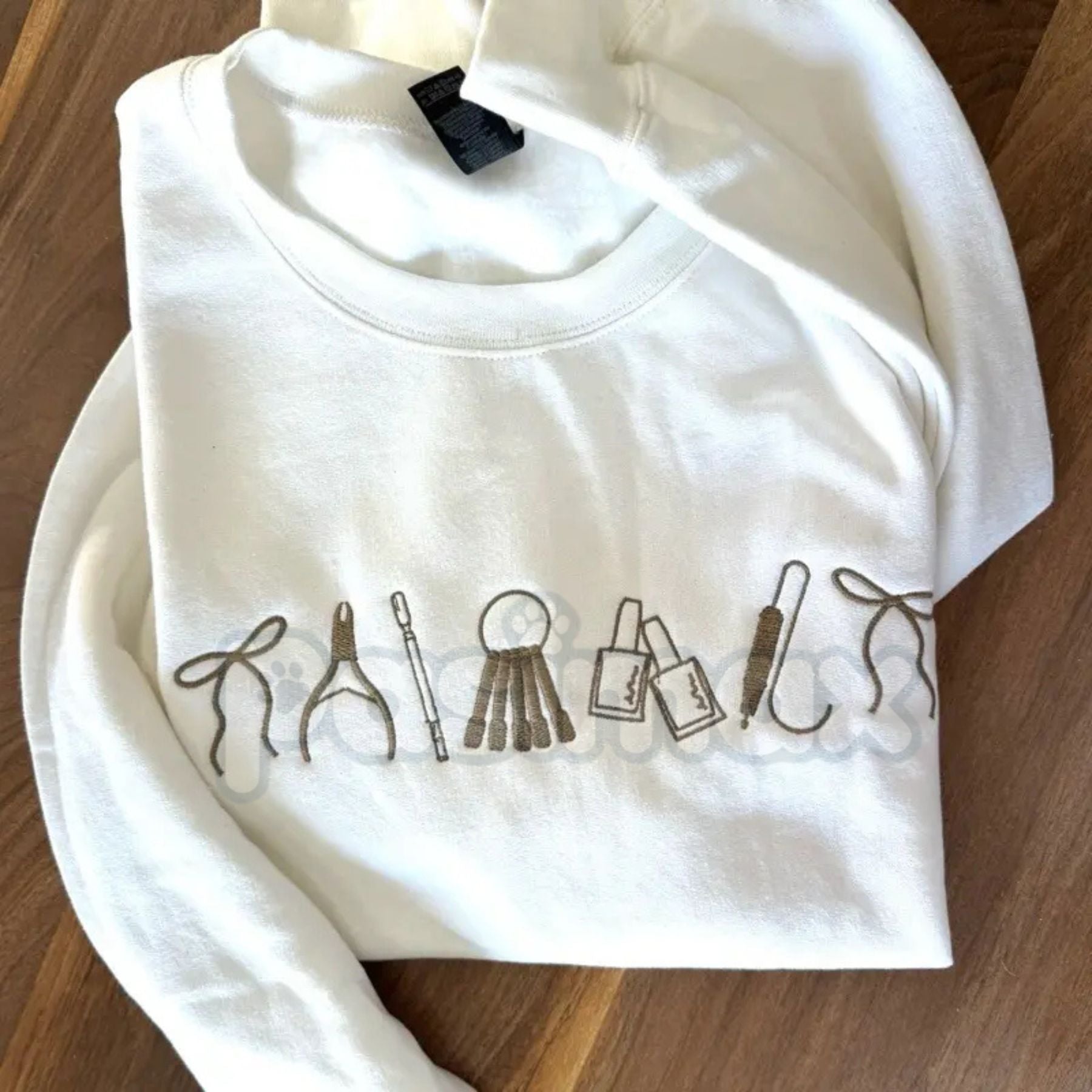 Nail Artist Icon Embroidered Sweatshirt – Chic Salon & Manicurist Wardrobe Essential