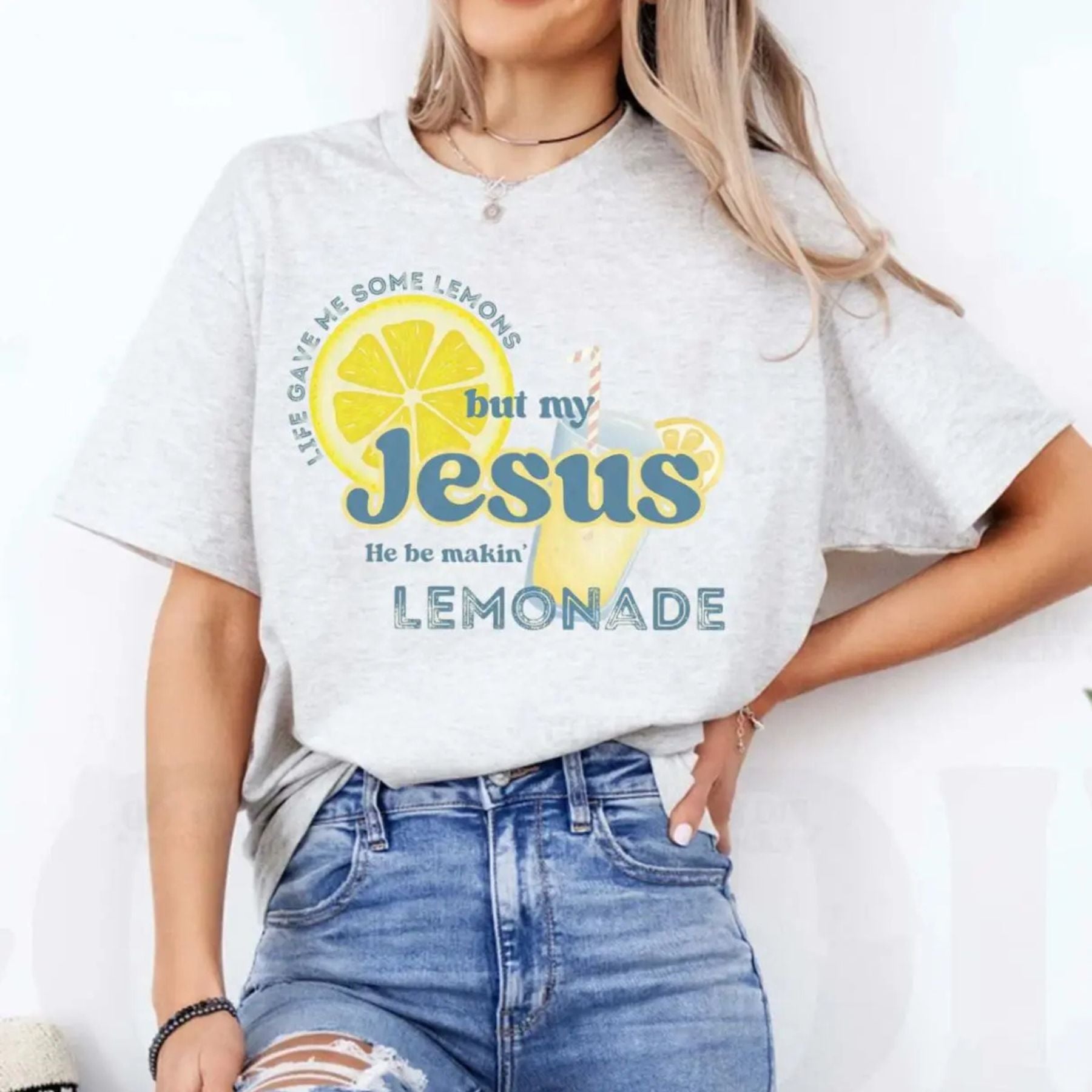Inspirational Christian Shirt – Lemonade Faith Tee, 
