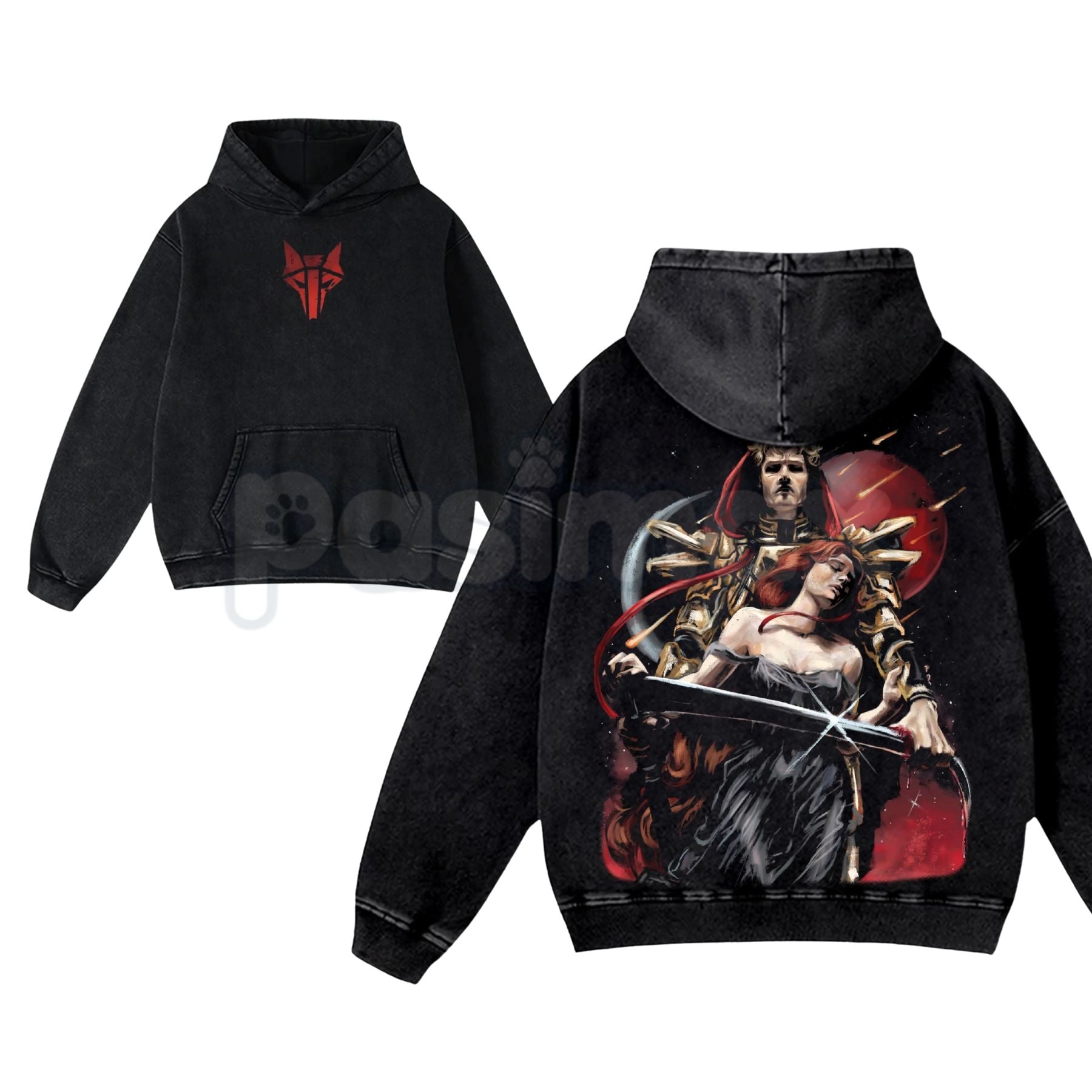 Red Rising The Reaper of Mars T-Shirt – Darrow O'Lykos Oversized Graphic Tee, Lightweight Washed Cotton Sci-Fi Streetwear