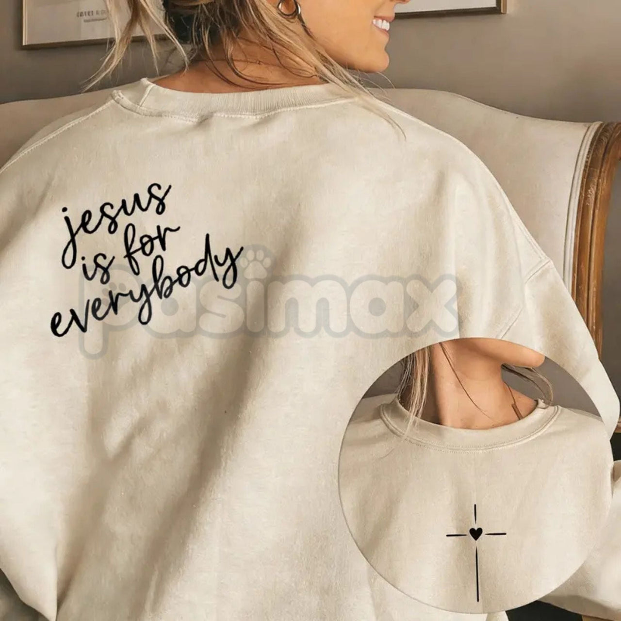 Jesus Is For Everybody Graphic Sweatshirt | Aesthetic Christian Oversized Crewneck | Inclusive Faith Pullover for Women | Minimalist Jesus Shirt | Streetwear Faith Jumper | Modern Religious Gift Top