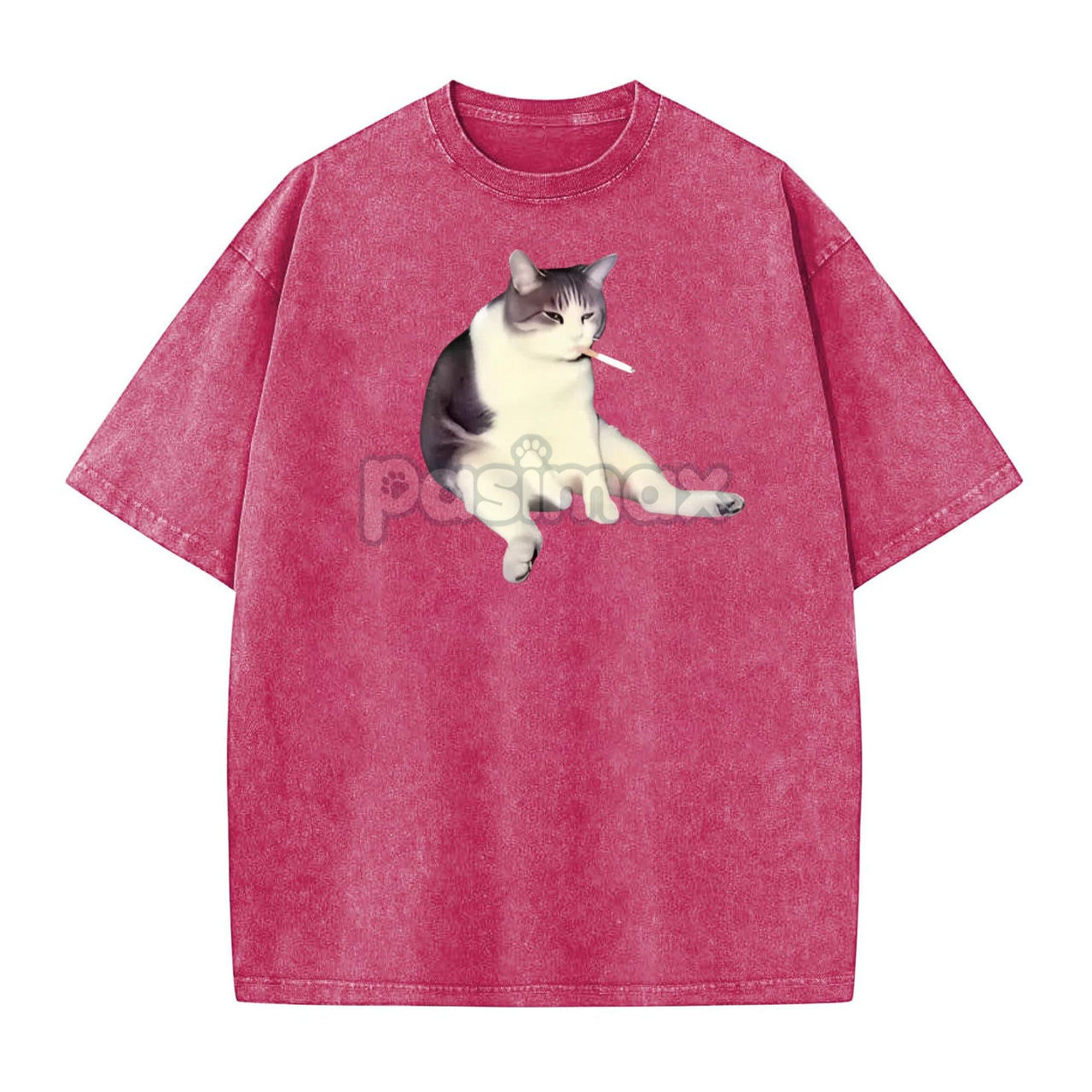 'Cat Smoke' Funny Animal Graphic Tee – Unisex Streetwear Cotton Comfort Shirt, Menswear Womenswear Cool Cat Tee