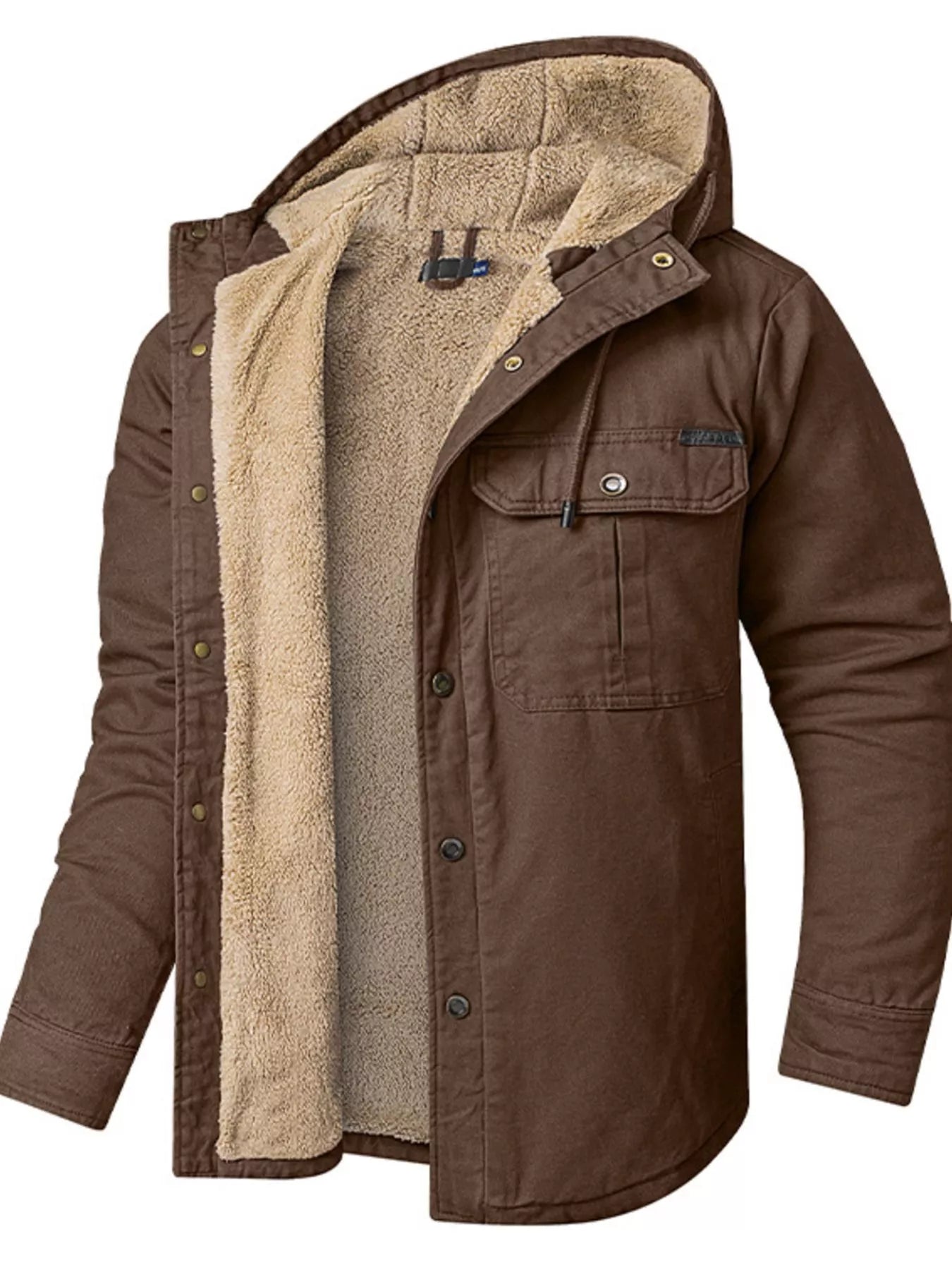 Men's Sherpa Lined Hooded Jacket