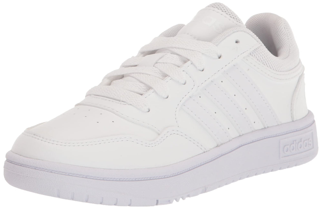 adidas Hoops 3.0 Low Top Basketball Shoe White/White/White 13 US Unisex Little Kid