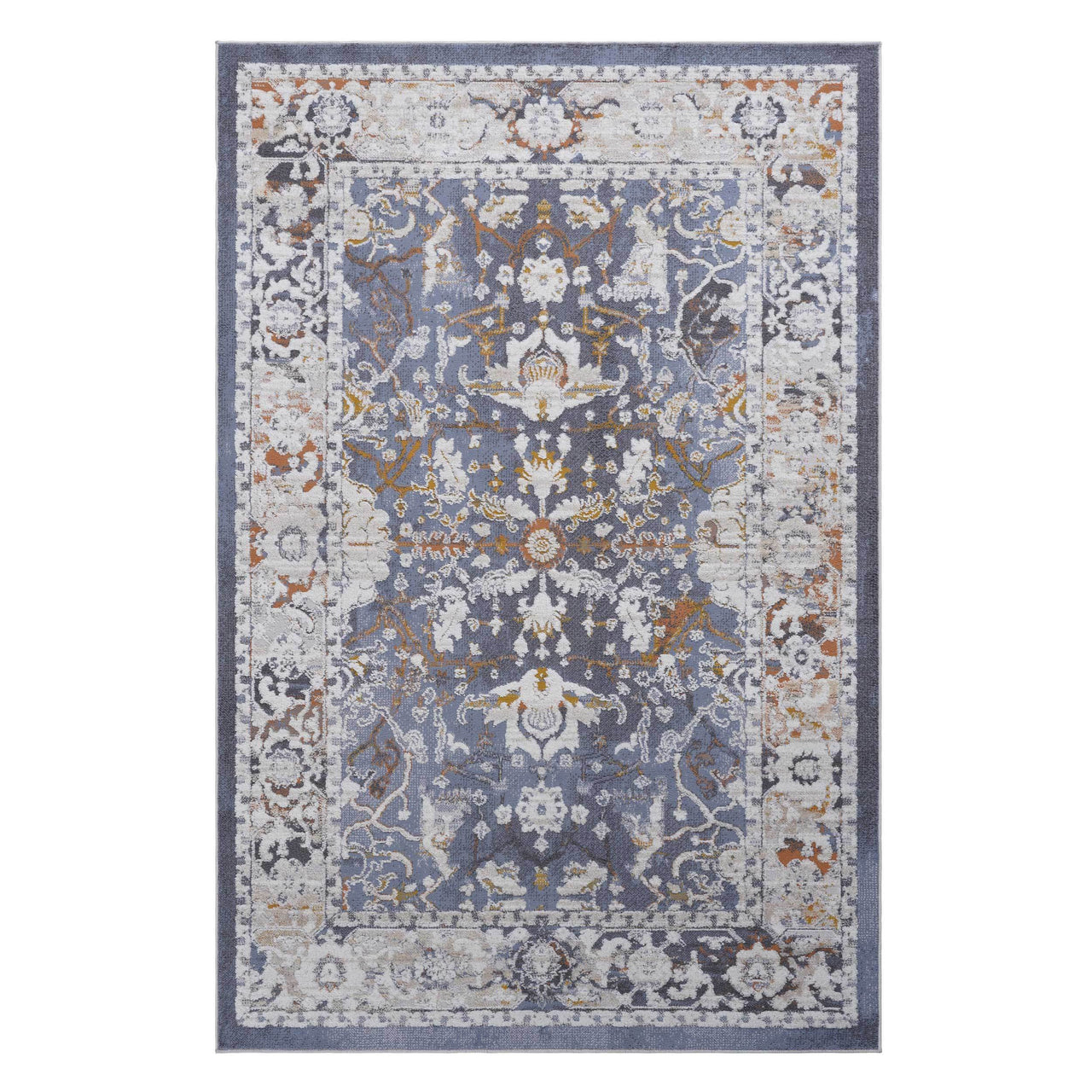 NAAR PAYAS Collection 2X3 Blue / Traditional Doormat Rug