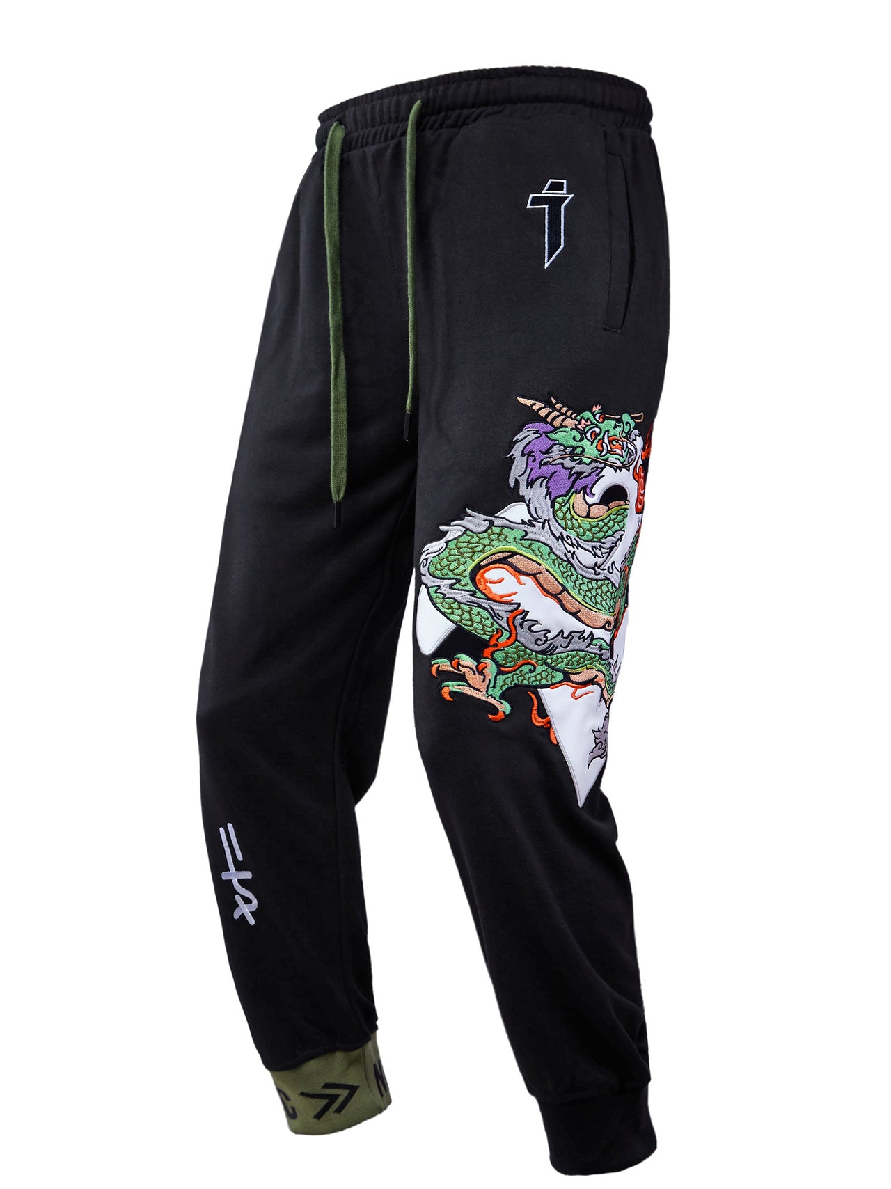 YEP6 Cloud Dragon Embroidery Sweatpants
