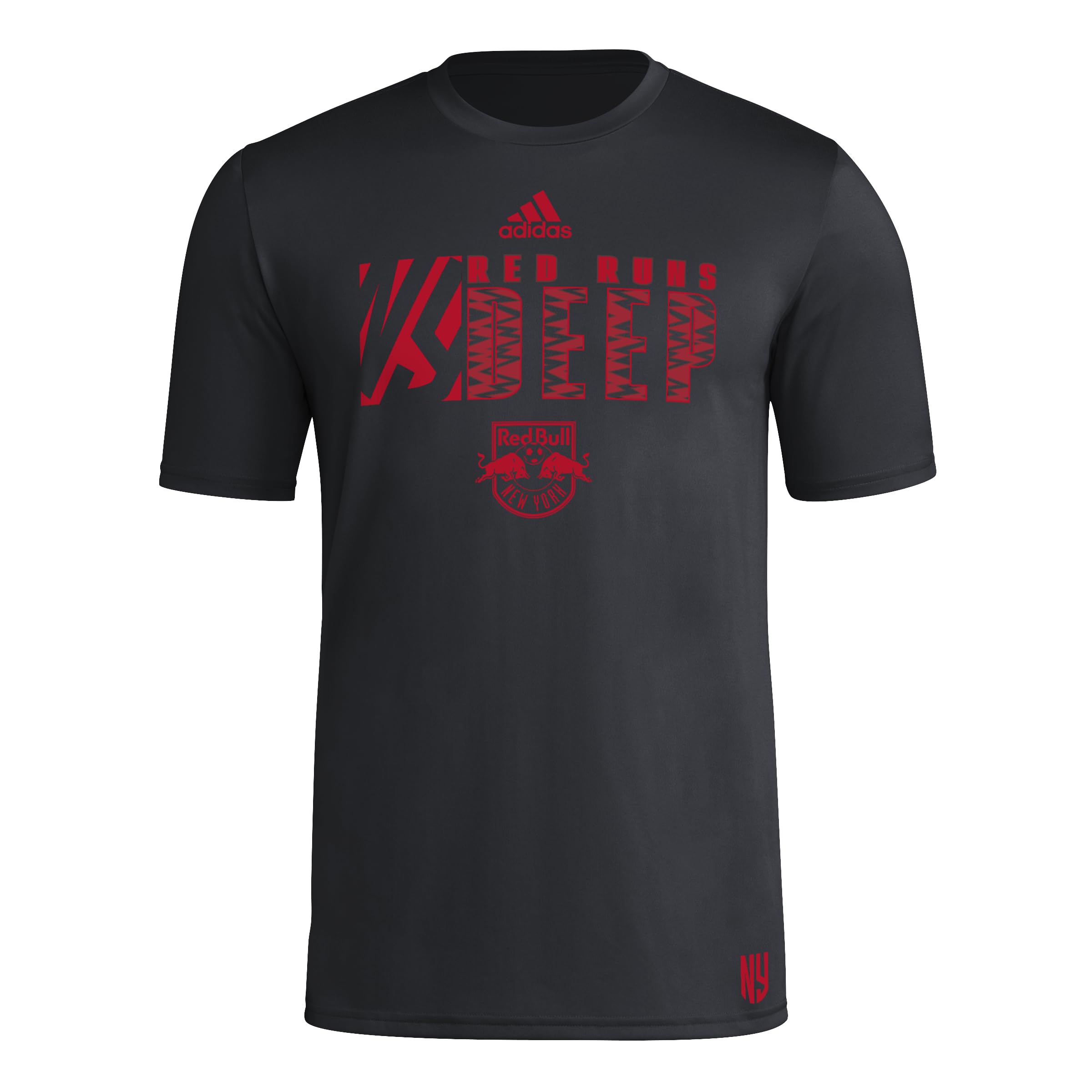 adidas Mens Short Sleeve Pre-Game T-Shirt Black/New York Red Bulls 3X-Large