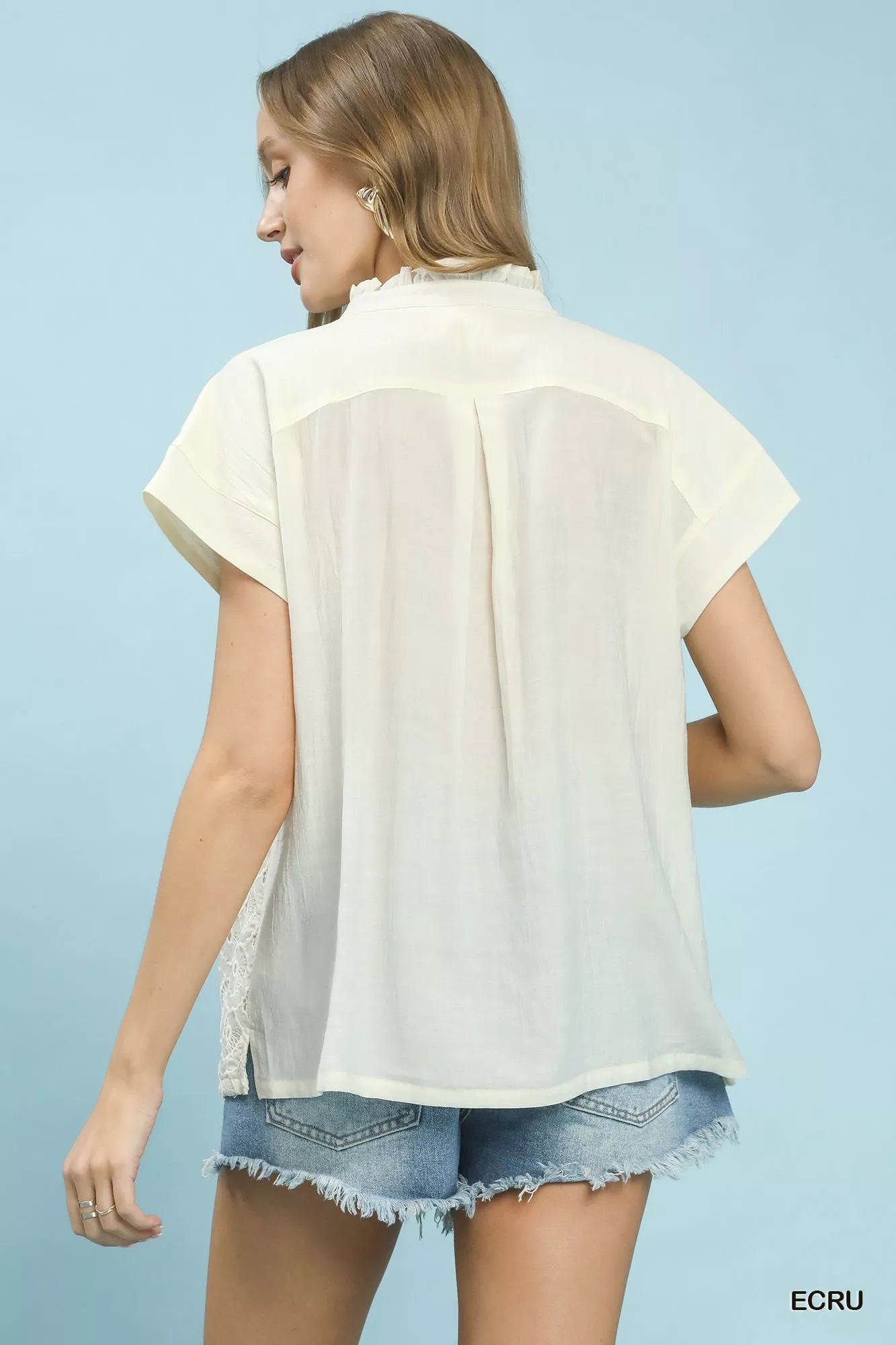 Umgee Lace Button-Front Top