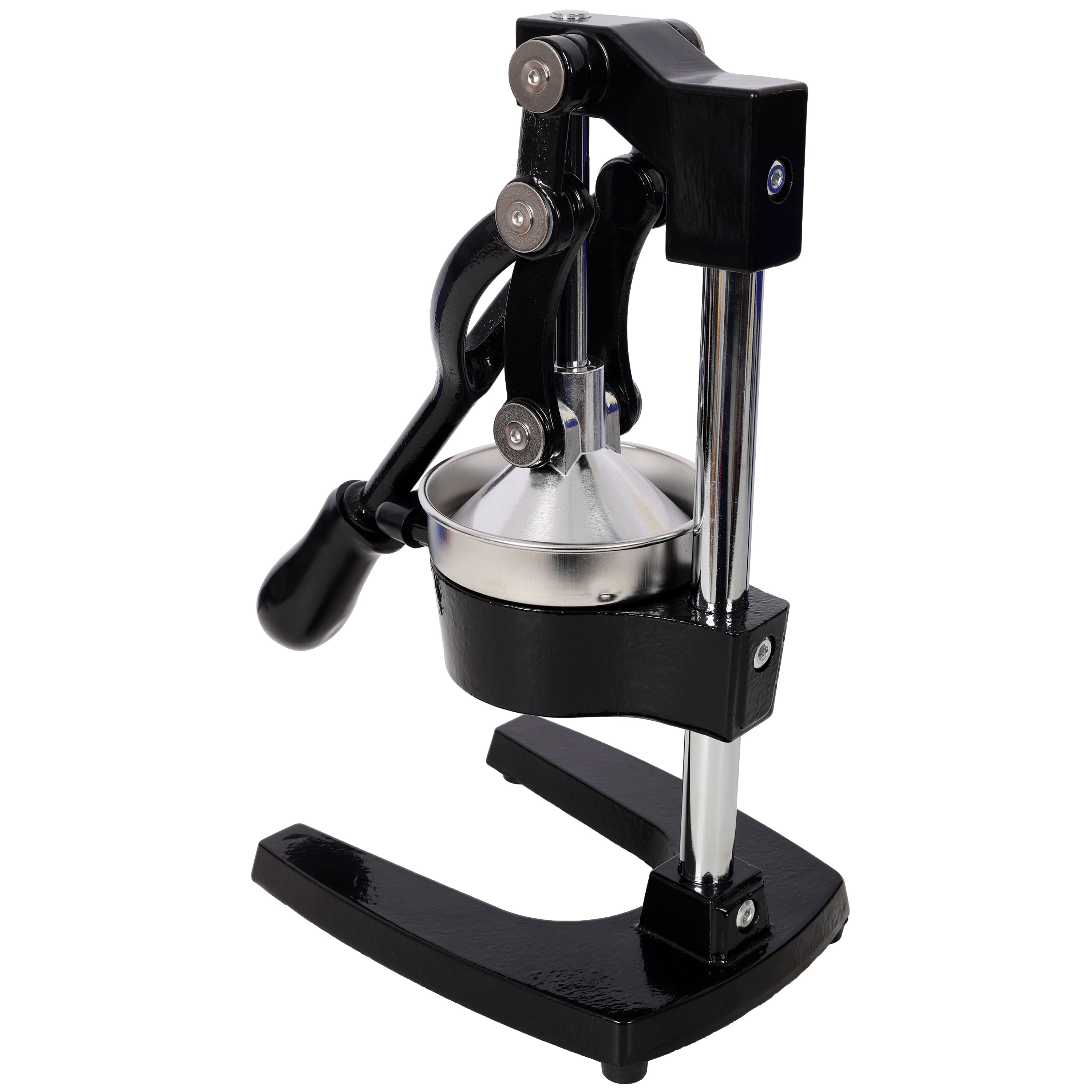 Cast Iron Citrus Juicer , Extra-Large Commercial Grade Manual Hand Press , Heavy Duty Countertop Squeezer for Fresh Orange Juice ,Black Color