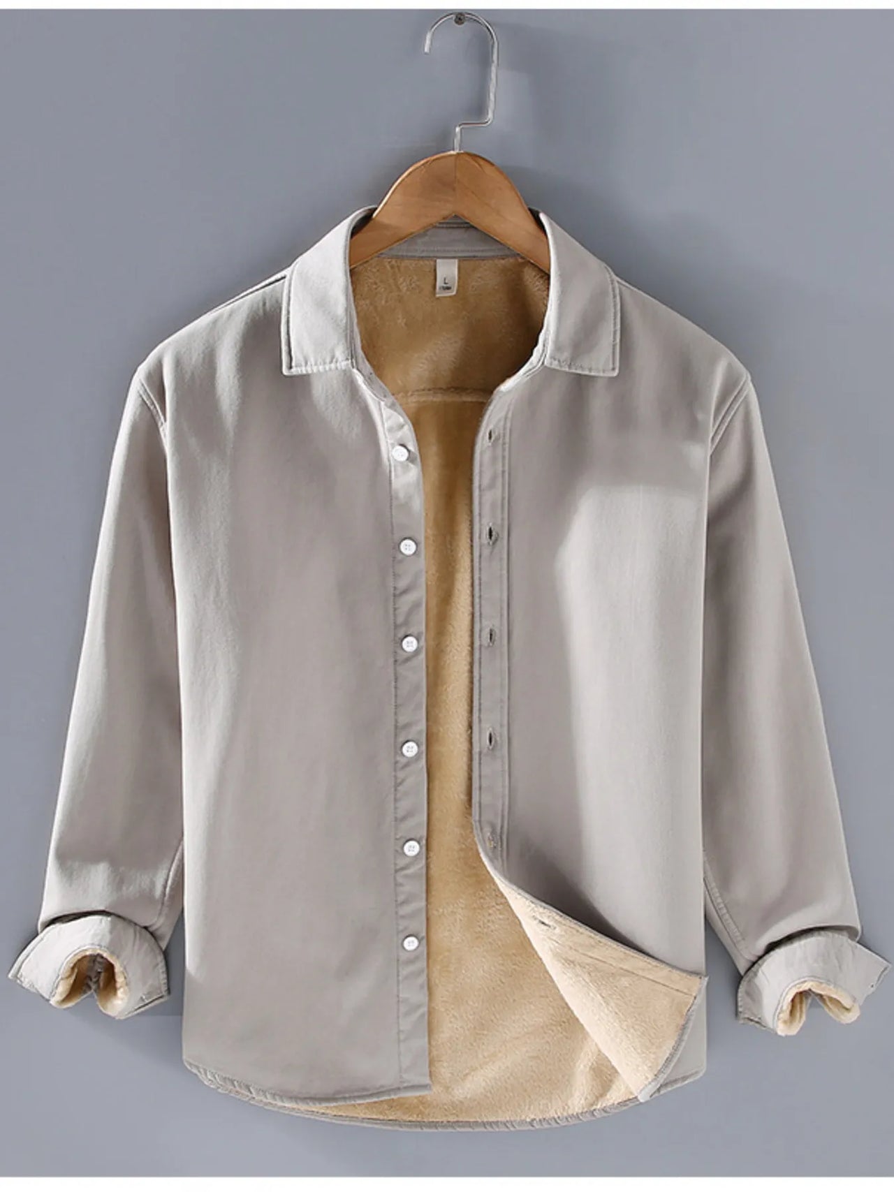 Men's Plus Size Button Up Long Sleeve Shirt
