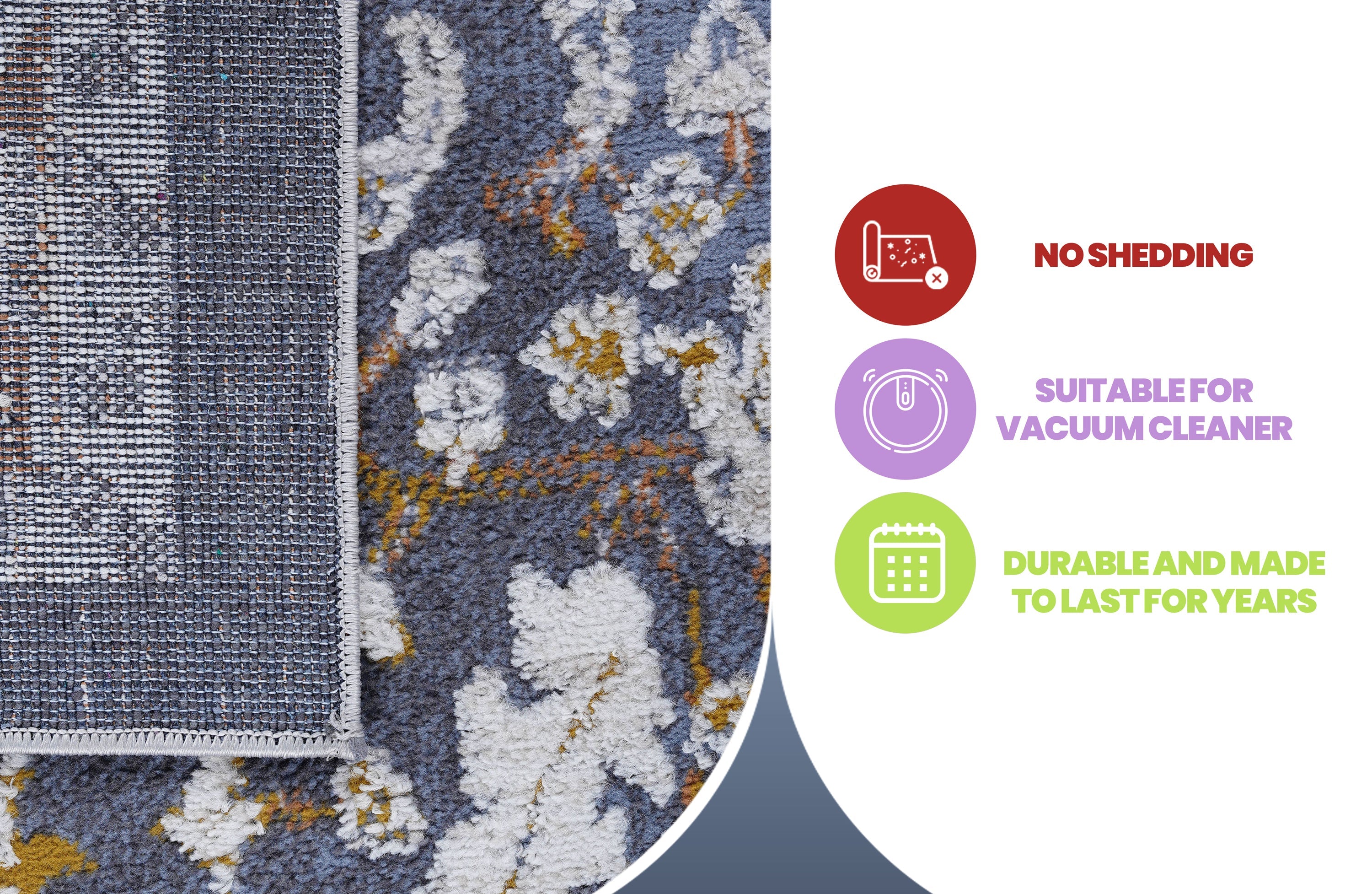 NAAR PAYAS Collection 2X3 Blue / Traditional Doormat Rug