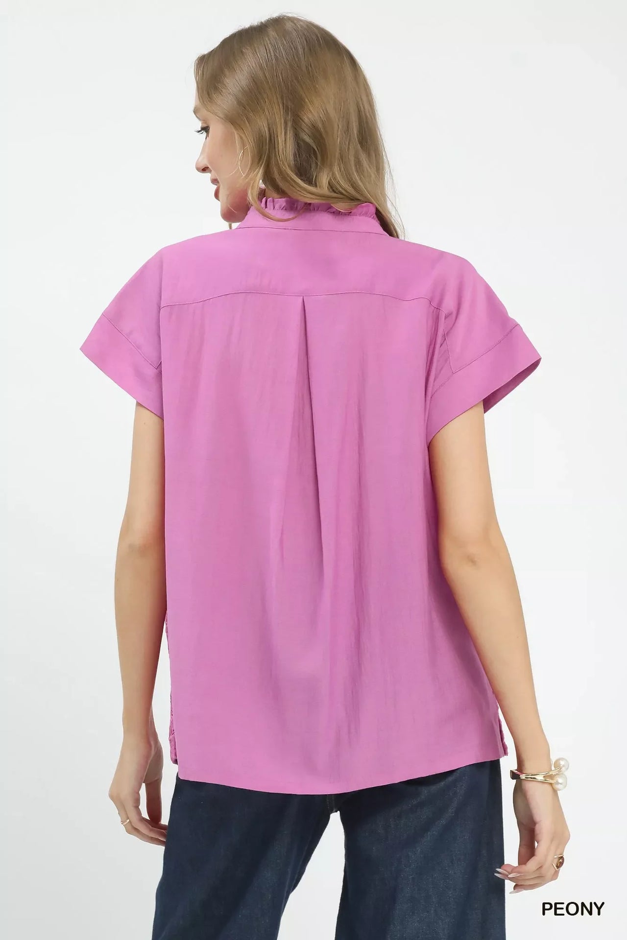 Umgee Lace Button-Front Top