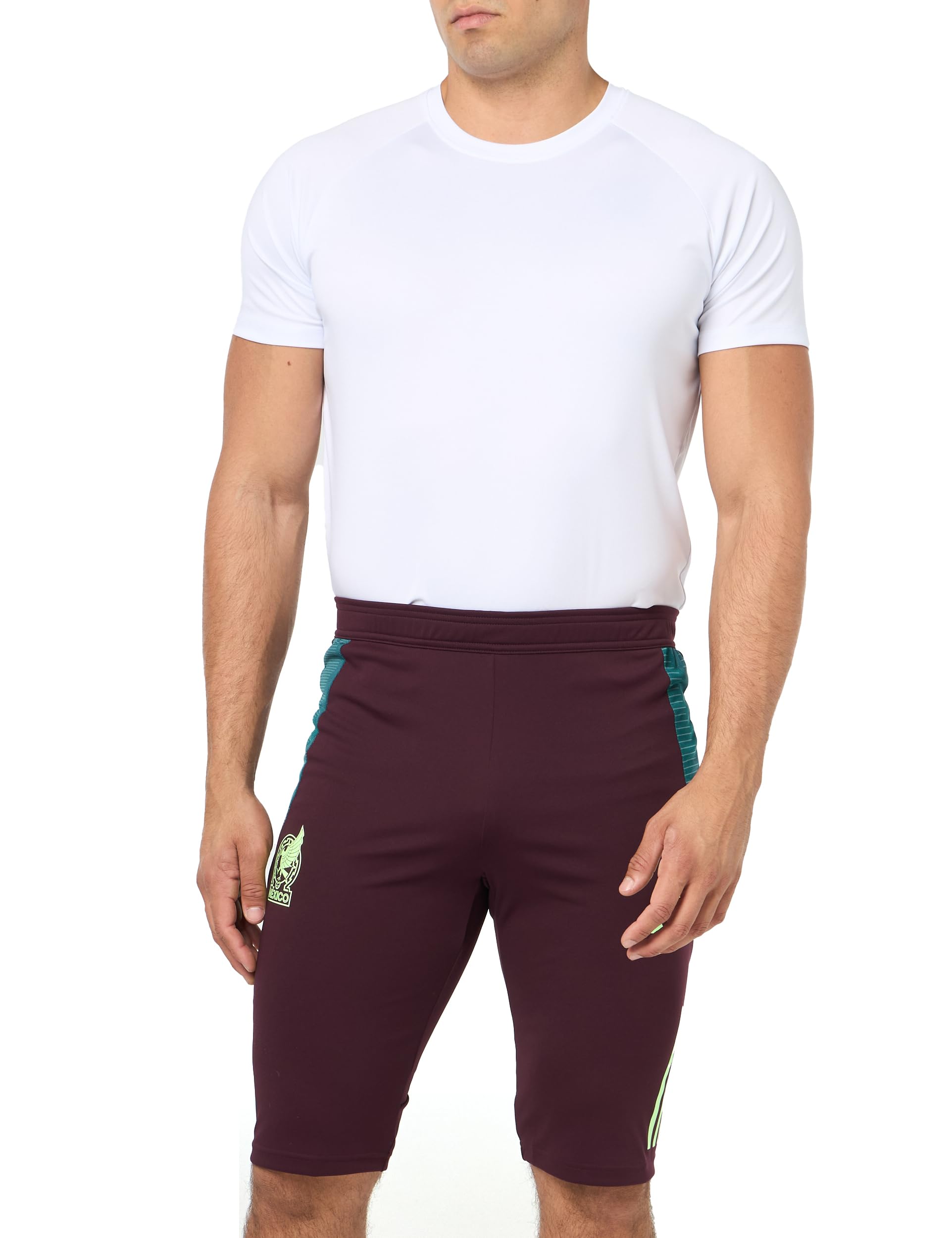 adidas Mens Standard Mexico 2024 Tiro Training Shorts Dark Burgundy/Green Spark