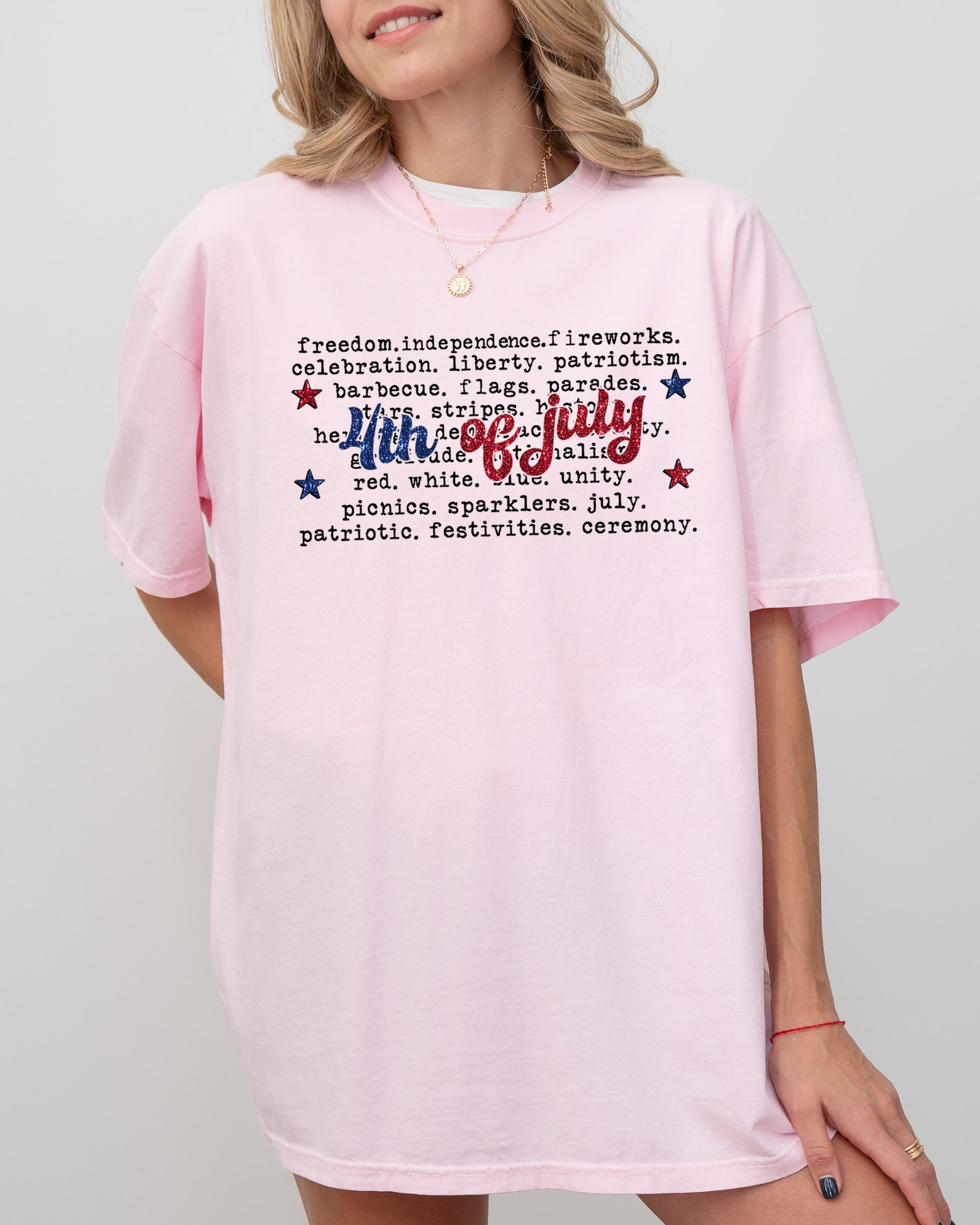 4th of July America USA Retro Patriotic Independence Day Fourth of July Comfort Colors Tee