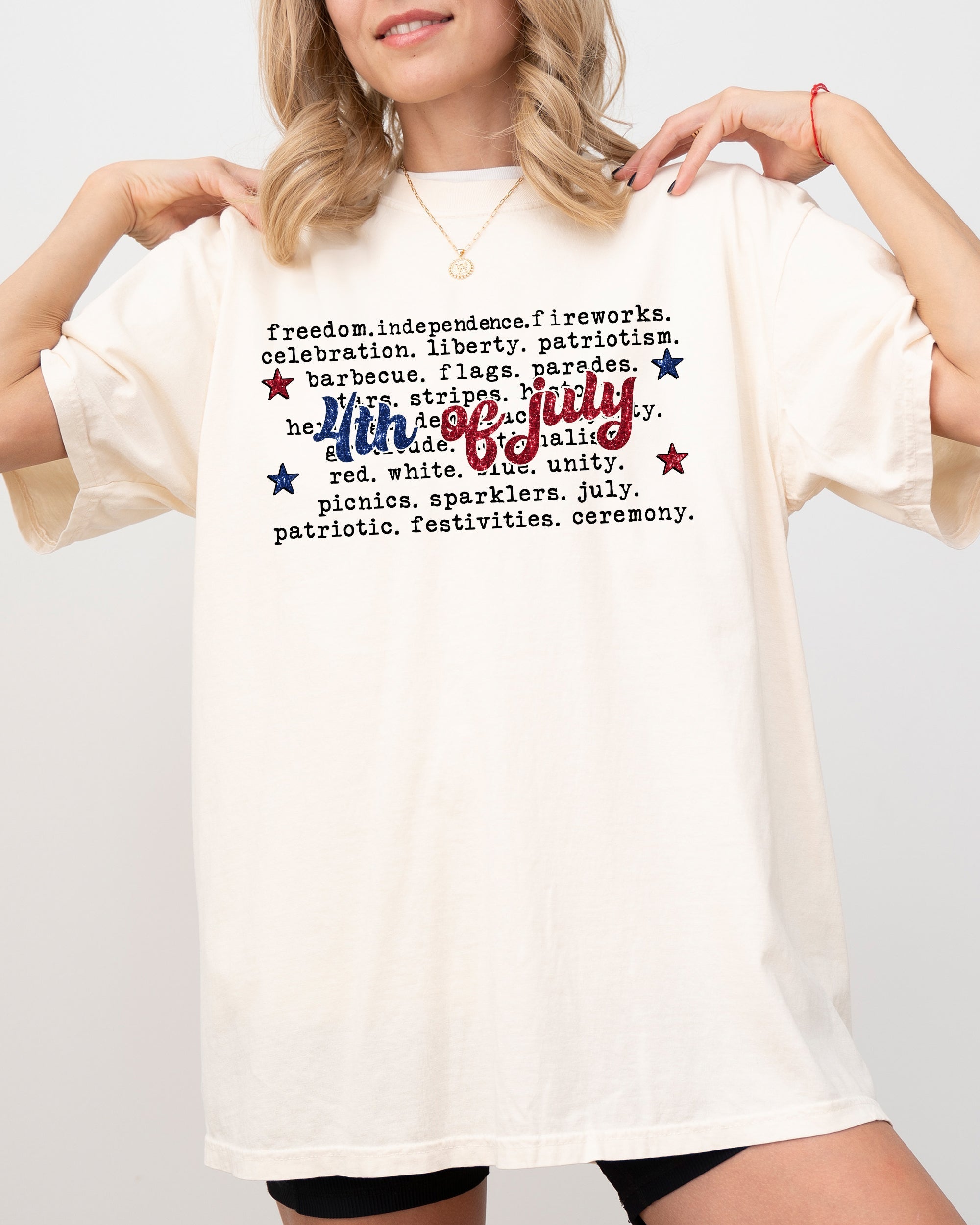 4th of July America USA Retro Patriotic Independence Day Fourth of July Comfort Colors Tee