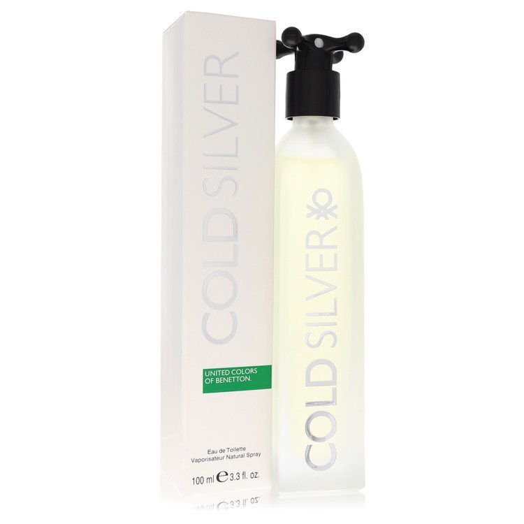 Benetton Cold Silver Eau de Toilette Spray 3.3 oz for Men