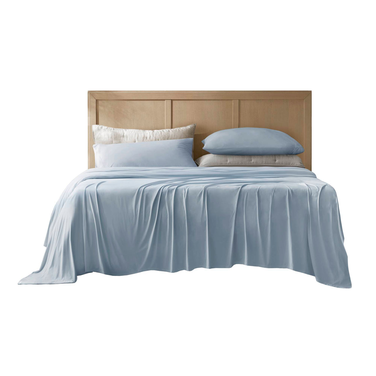 4-Piece Queen Stretch Jersey Sheet Set,Blue