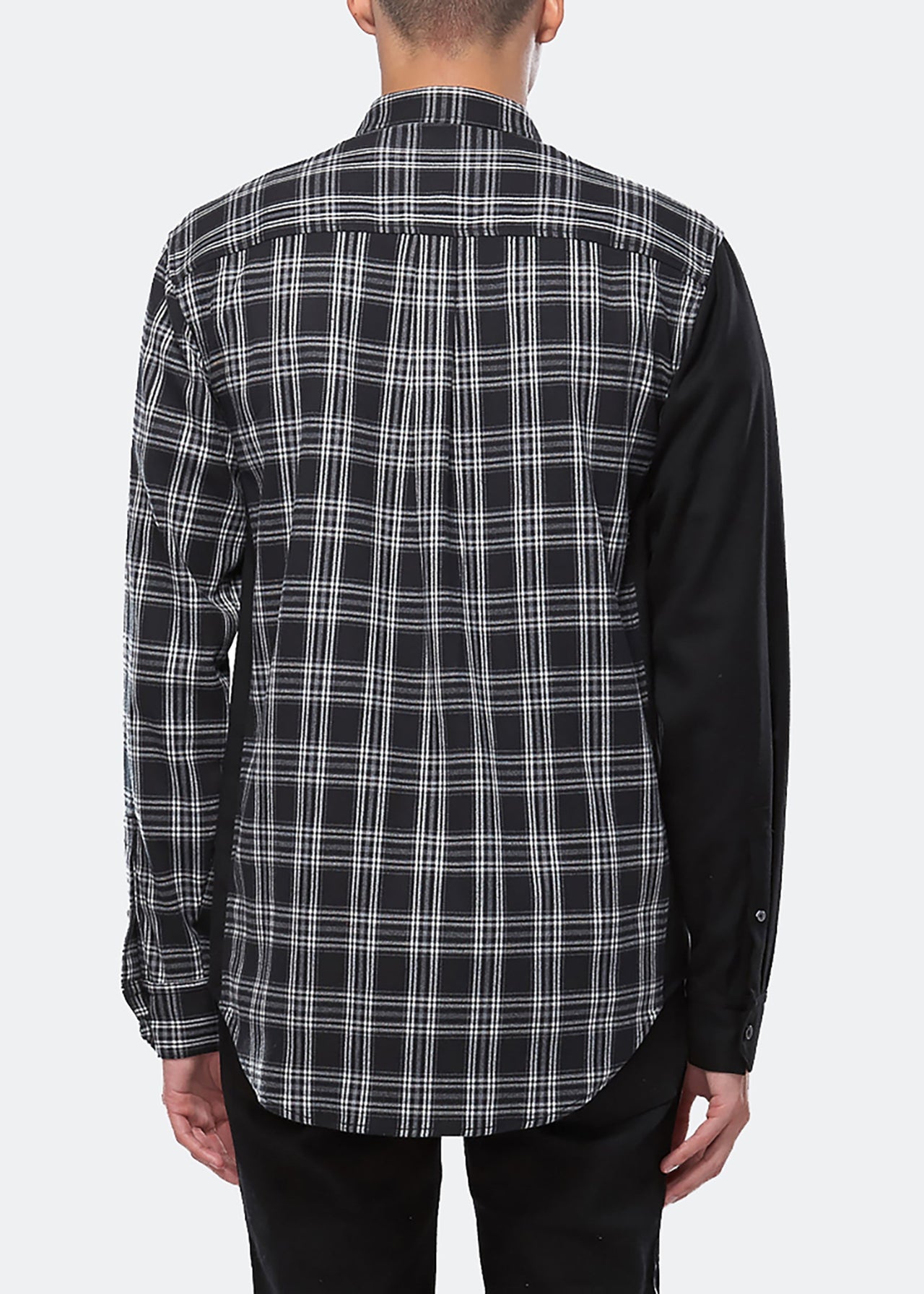 Konus Men's Color Blocked Button Up shirt in Black