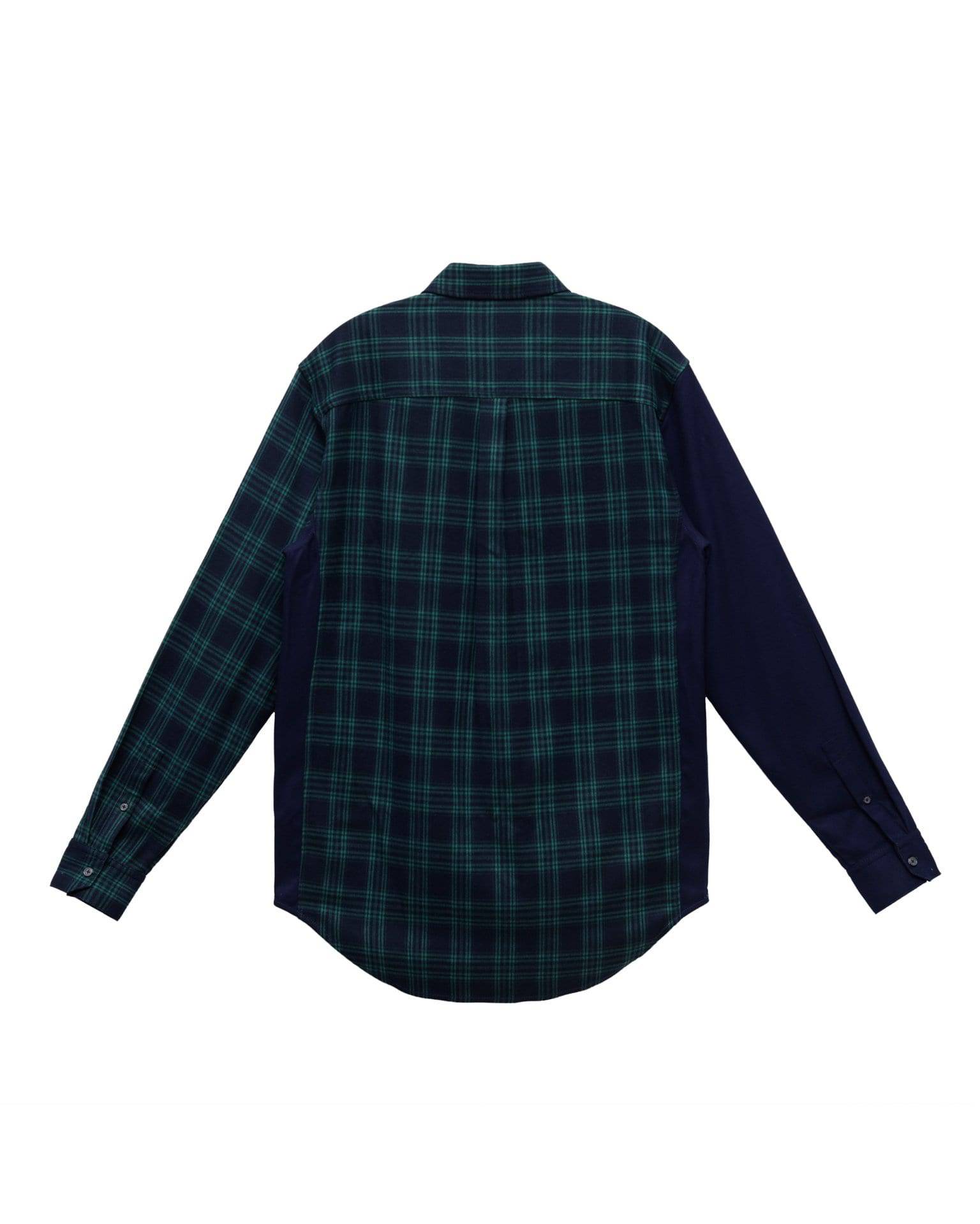 Konus Men's Color Blocked Button Up shirt in Green