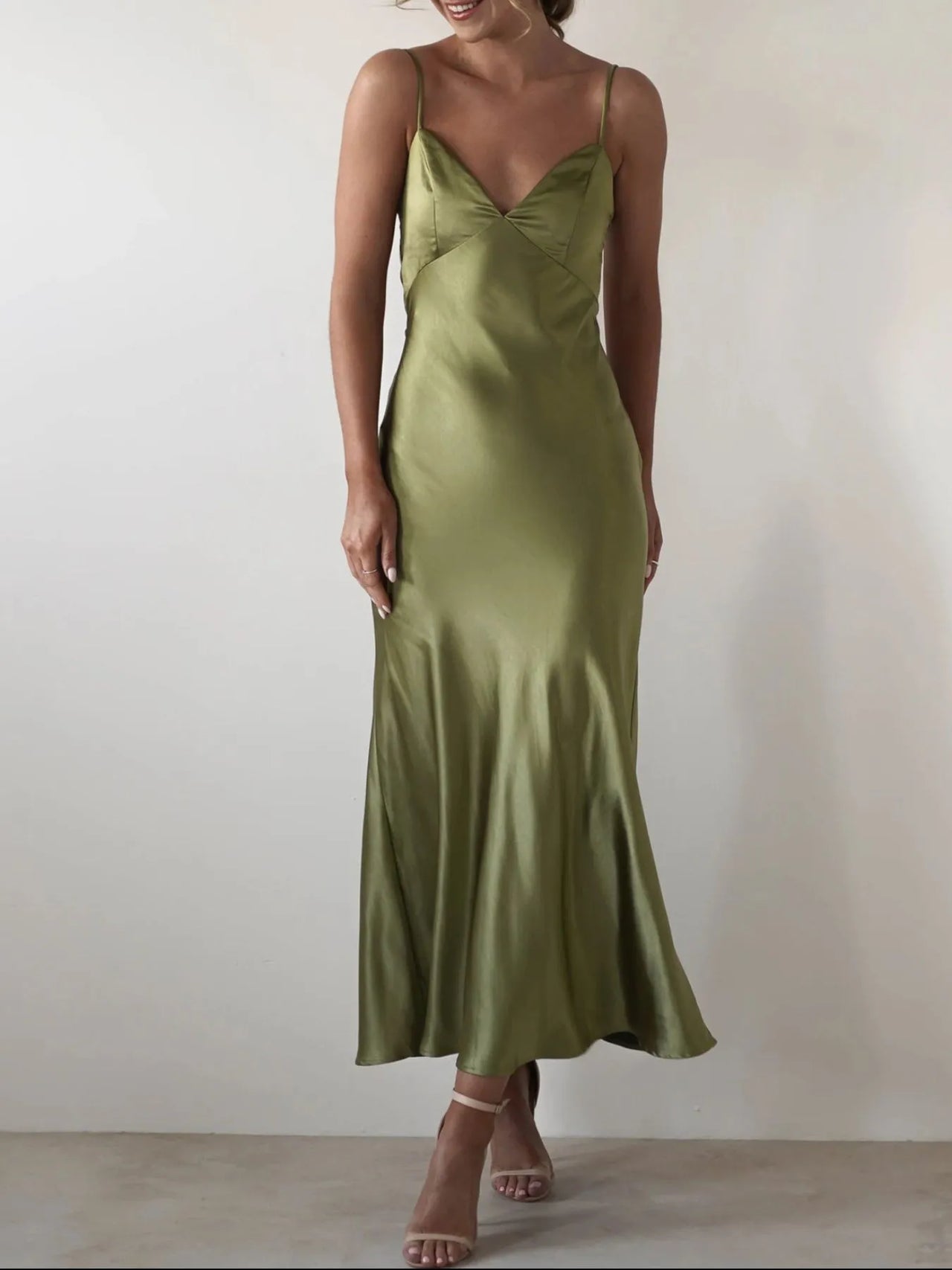 Satin Backless Cami Dress (See size chart where applicable)