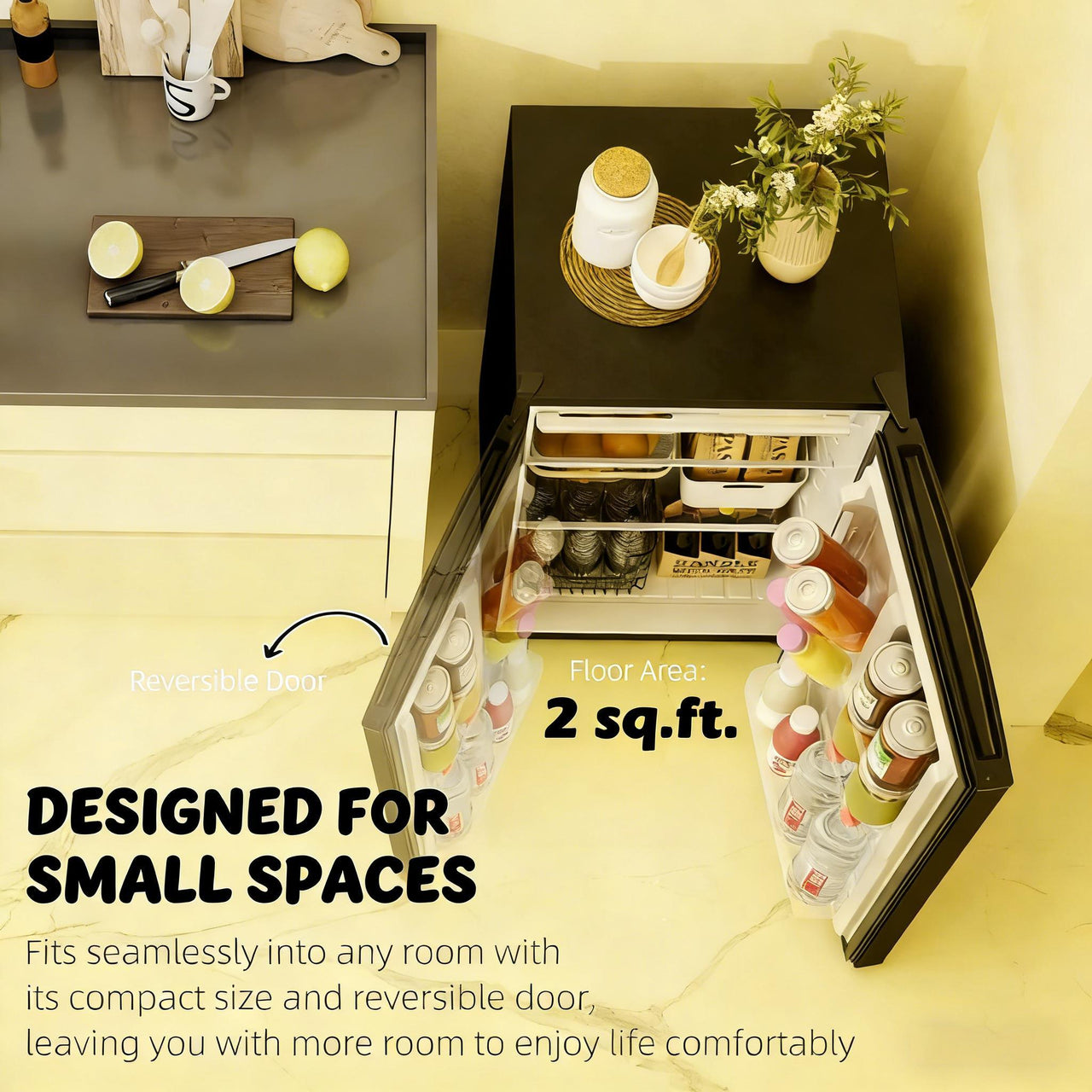 Home Refrigerator,Single Door Refrigerator,Modern Mini Fridge,Office Compact Refrigerator