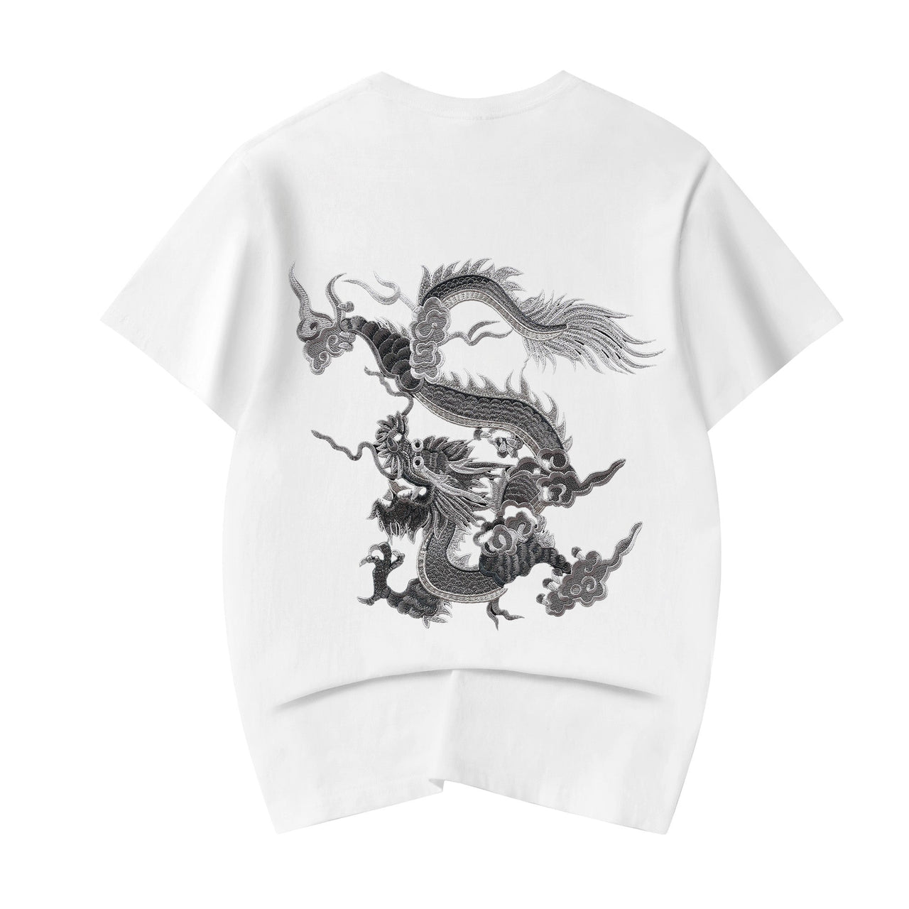 ET521 Grey Dragon Embroidered Tee