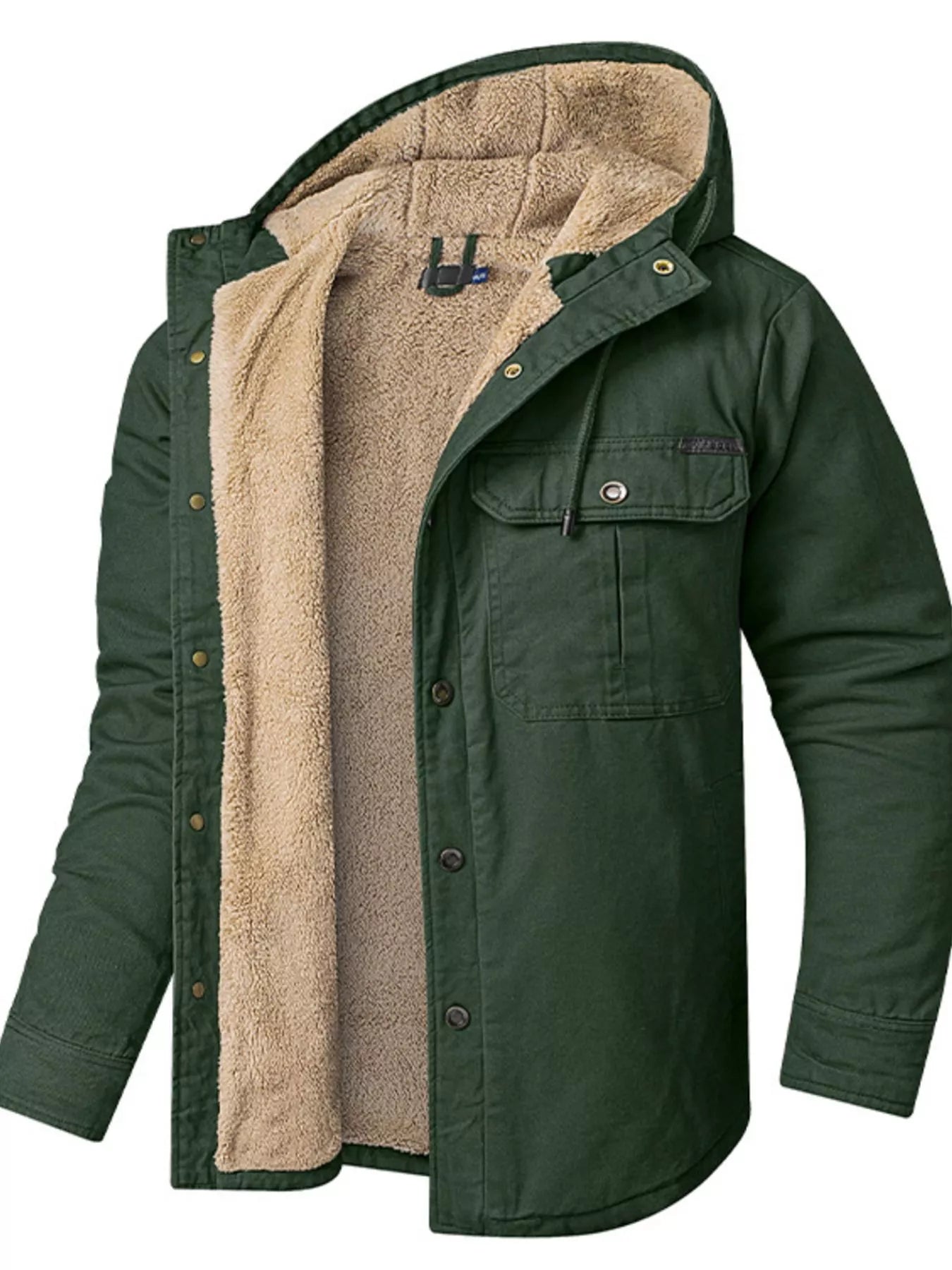 Men's Sherpa Lined Hooded Jacket